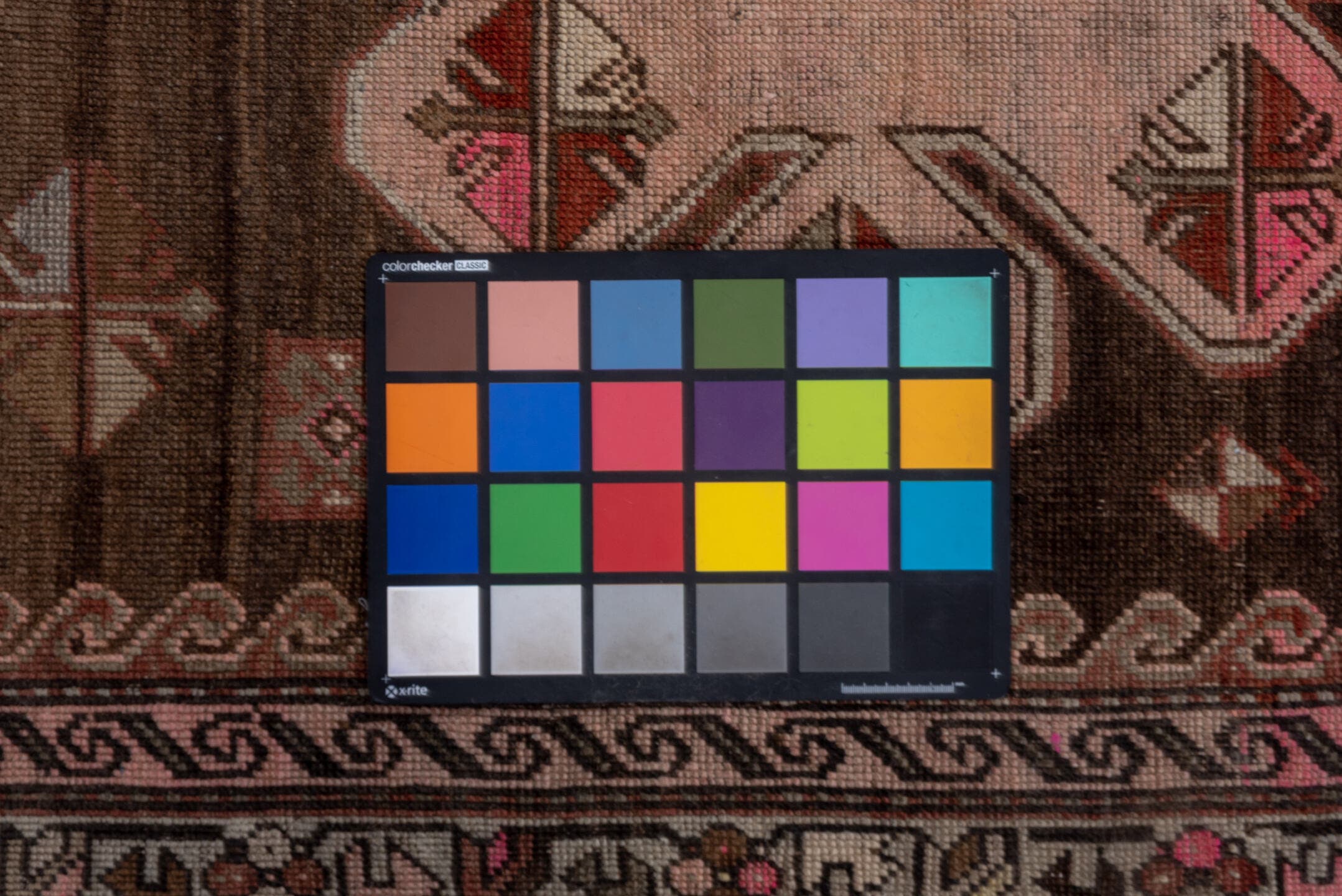 4' x 12' one-of-a-kind handmade antique Trans Caucasian runner rug. Color palette: brown, taupe, ivory, rose, charcoal, rust