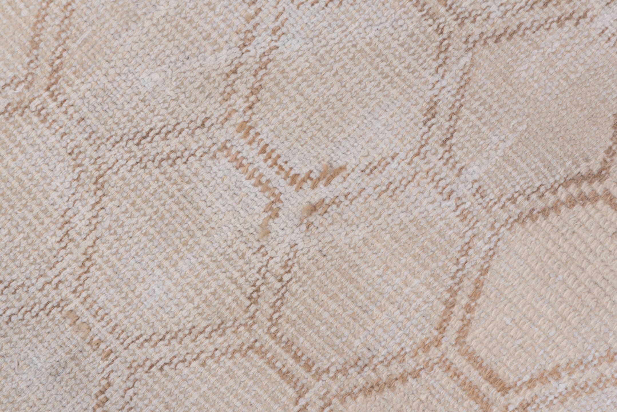 5' x 8' one-of-a-kind handmade vintage Oushak medium size rug. Color palette: ivory, taupe, beige, sand, gray