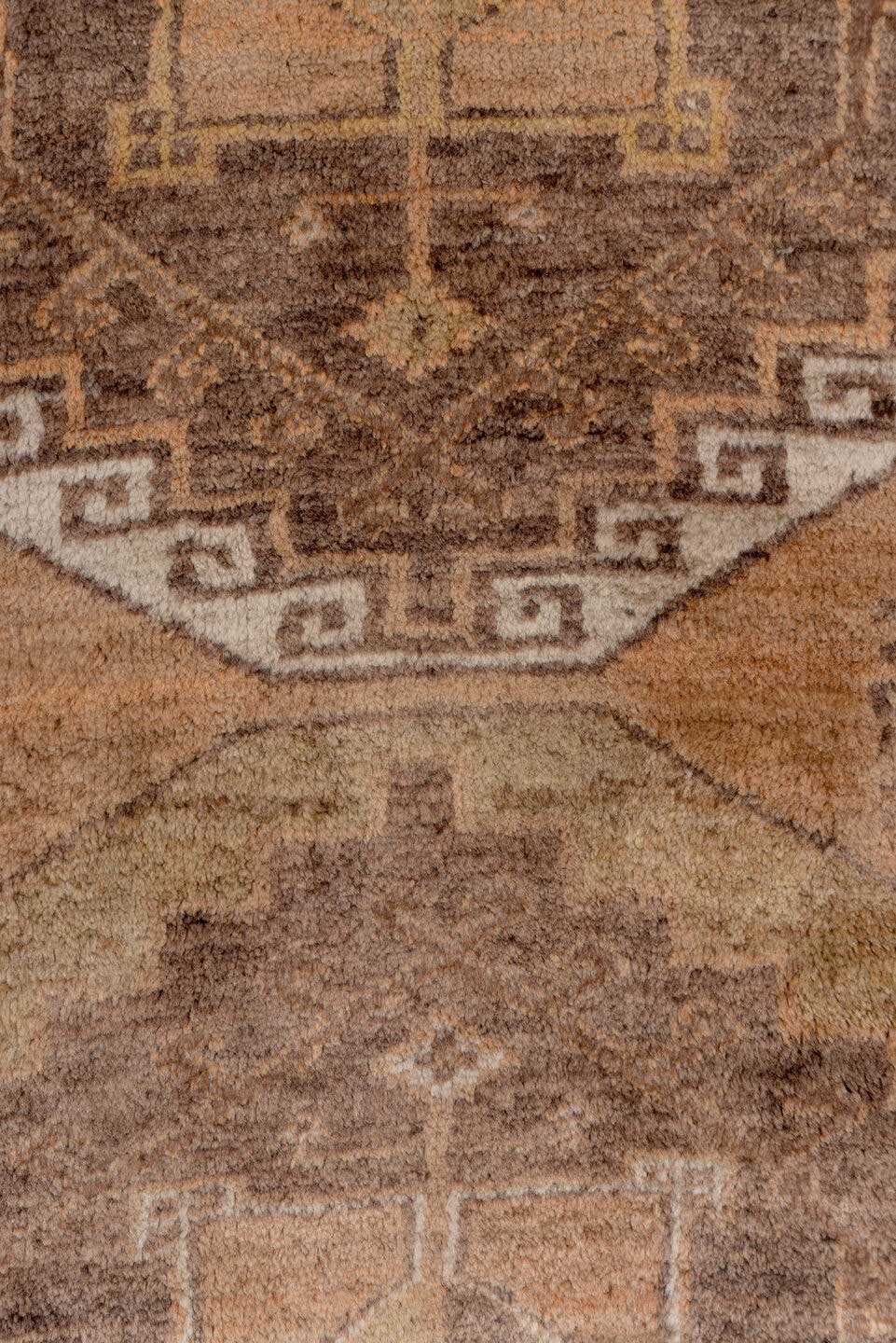 3' x 10' one-of-a-kind handmade vintage Oushak runner rug. Color palette: camel, taupe, brown, rust, ivory, tan, charcoal