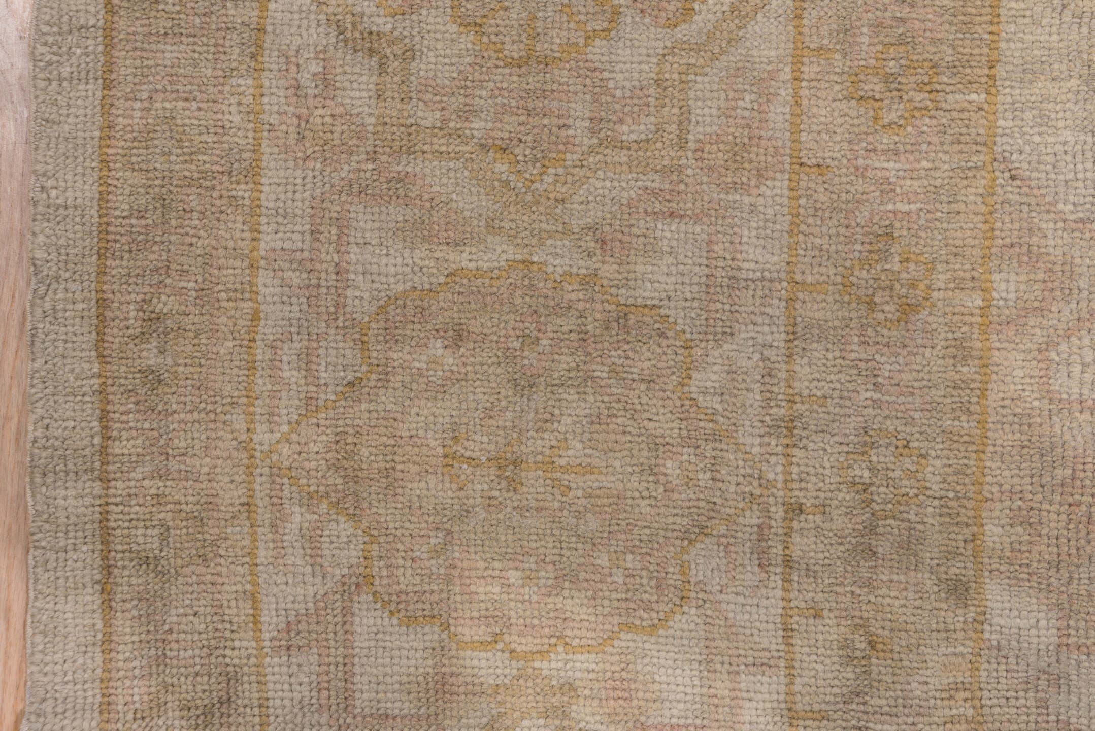 9' x 11' one-of-a-kind handmade vintage Kilim large size rug. Color palette: ivory, taupe, beige, sand, camel, pale gold