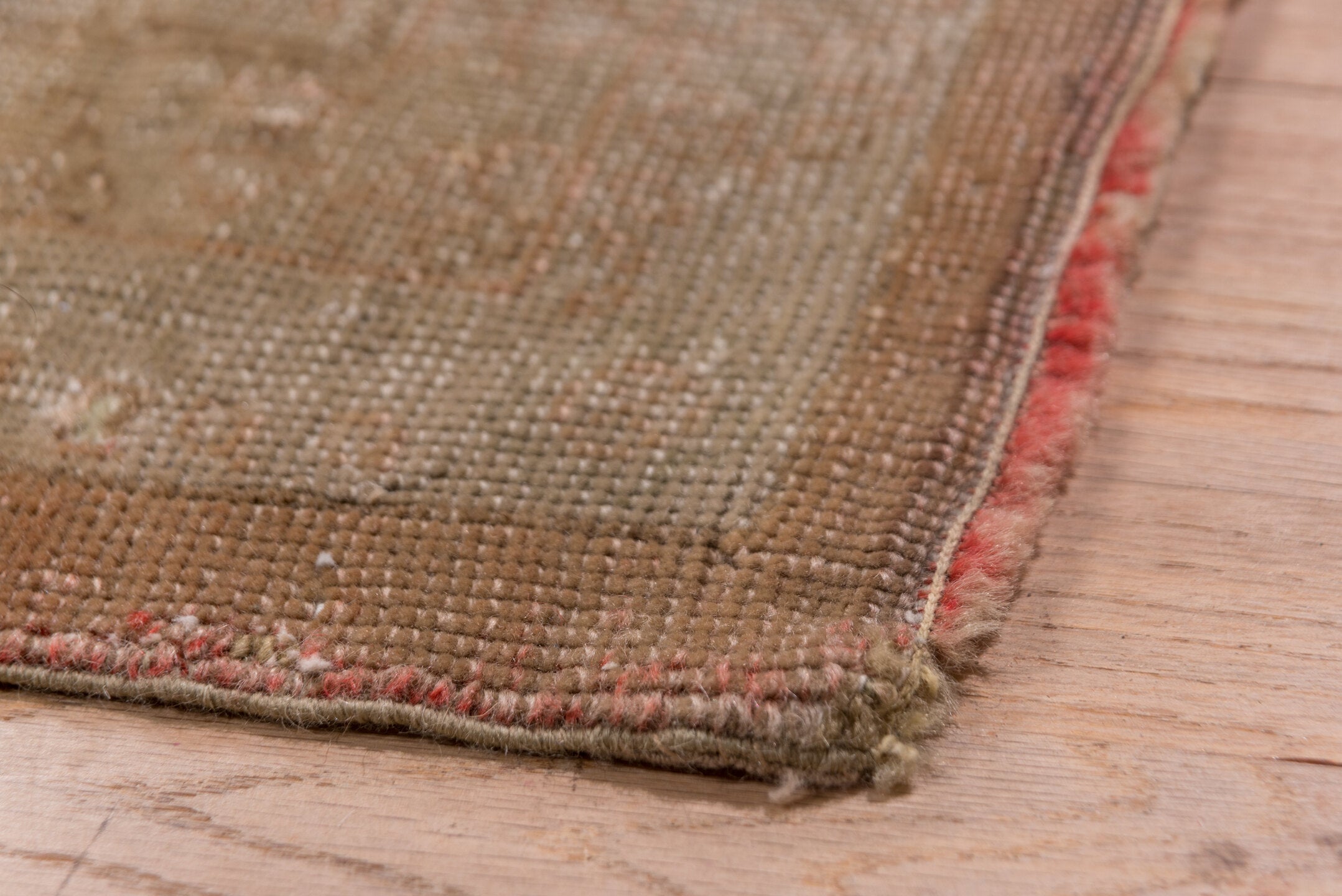 12' x 15' one-of-a-kind handmade vintage Kilim oversize rug. Color palette: blush, taupe, ivory, dusty rose, beige, sand