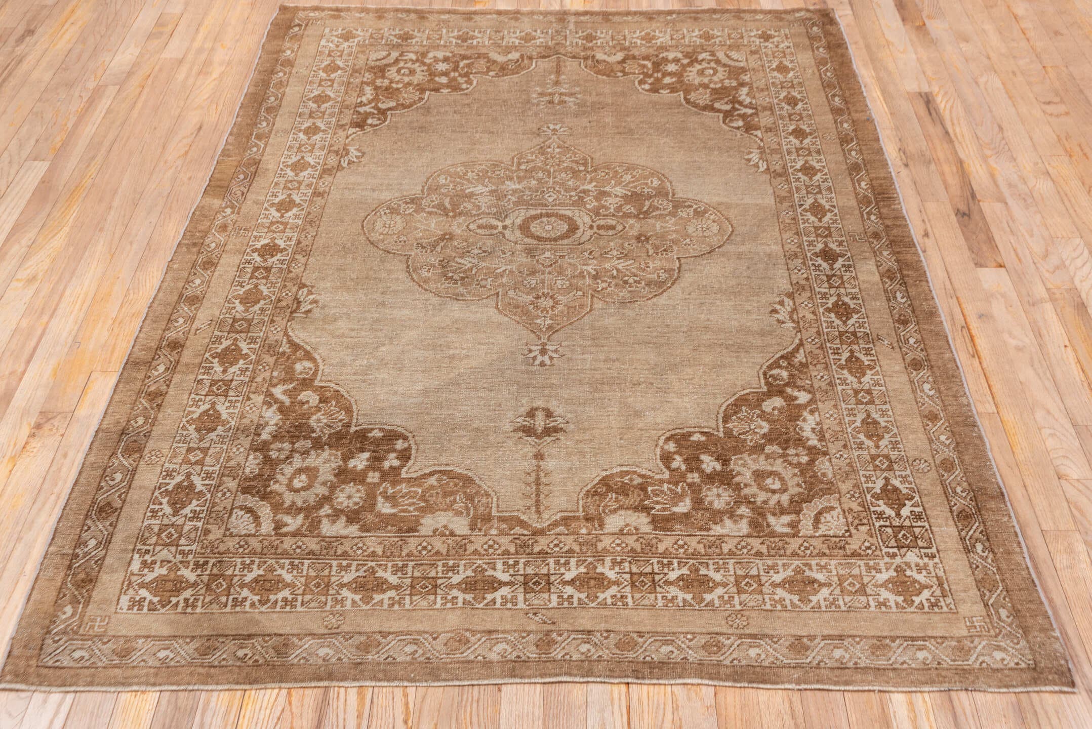 10' x 15' one-of-a-kind handmade vintage Kilim rug. Color palette: camel, ivory, taupe, sand, tan, beige, gray