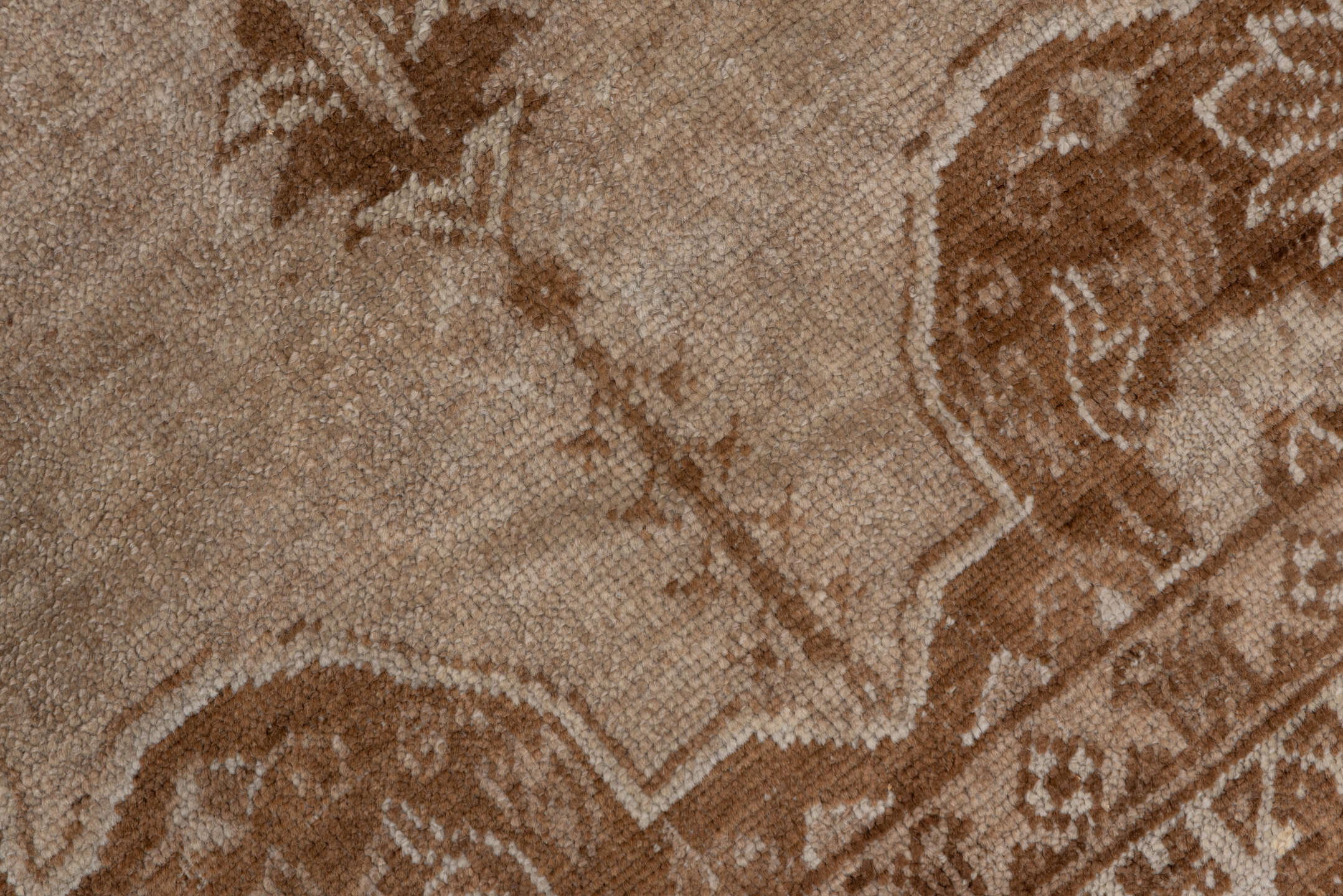 10' x 15' one-of-a-kind handmade vintage Kilim rug. Color palette: camel, ivory, taupe, sand, tan, beige, gray