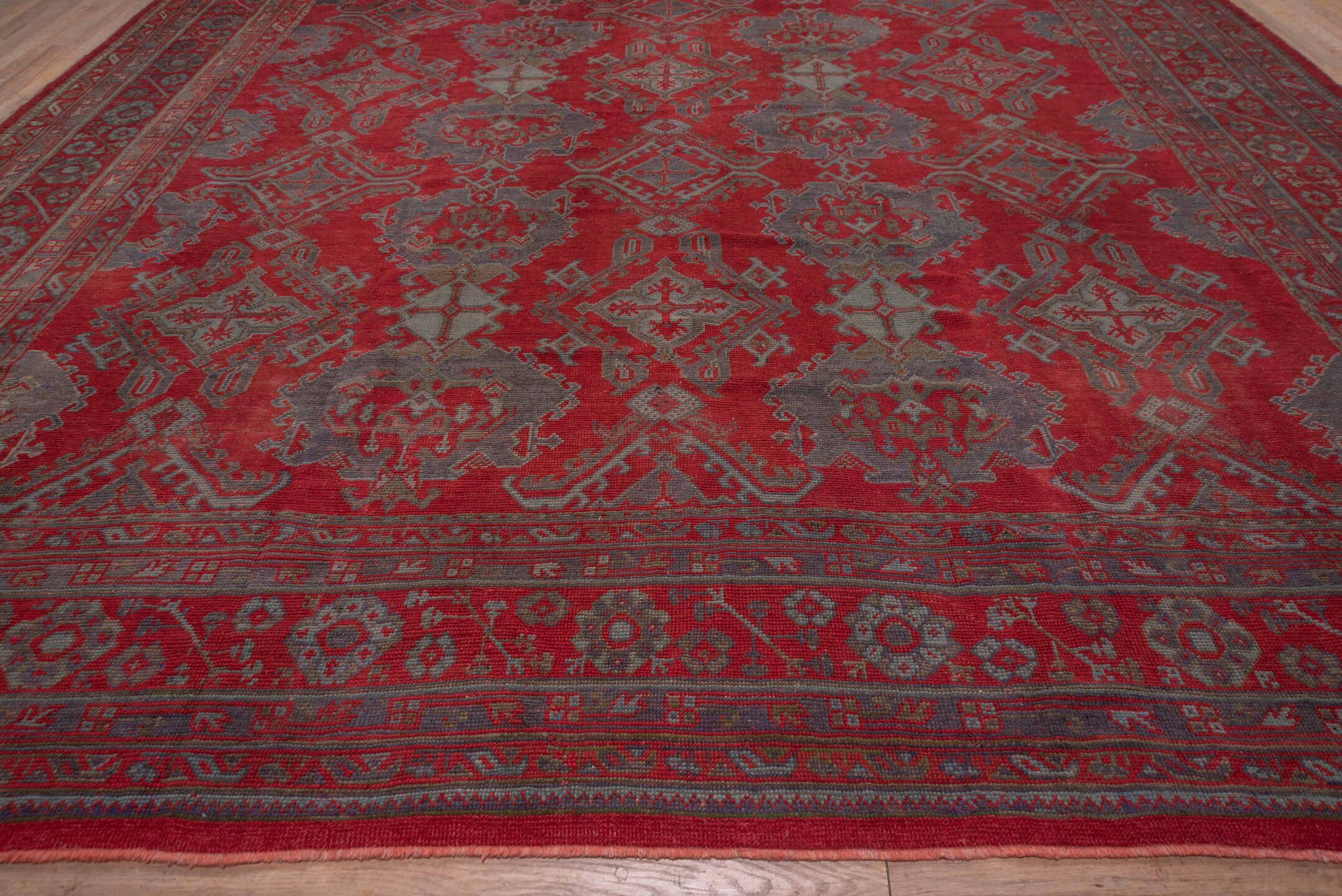 8' x 12' one-of-a-kind handmade vintage Kilim large size rug. Color palette: red, taupe, rose, brick, dusty mauve, beige