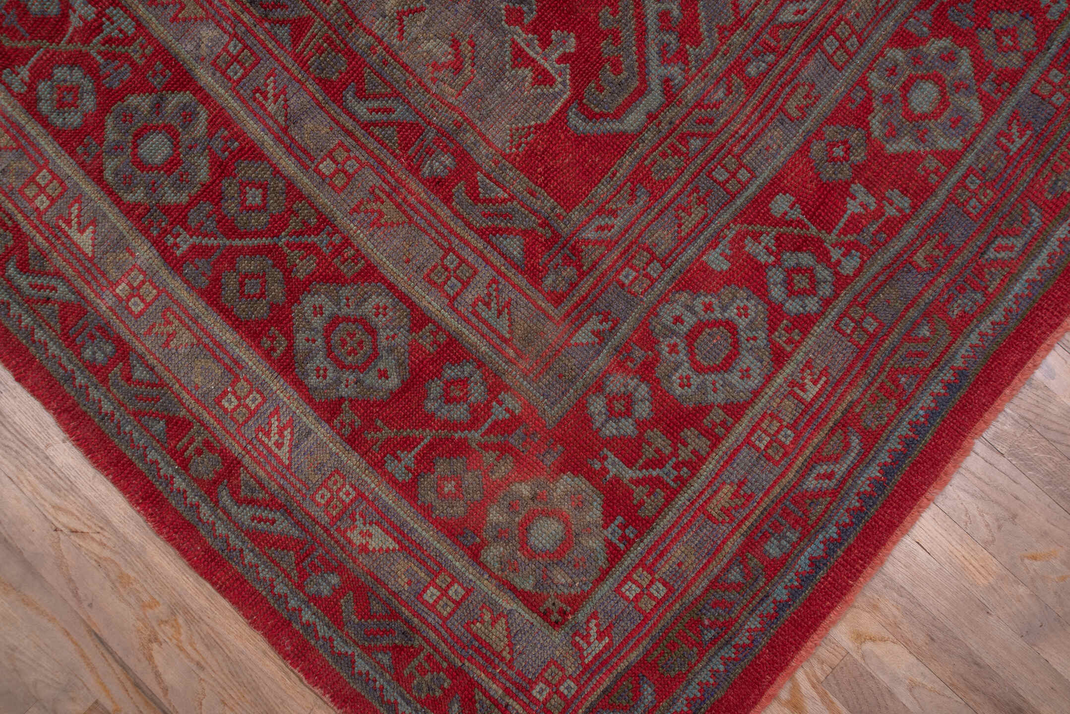 8' x 12' one-of-a-kind handmade vintage Kilim large size rug. Color palette: red, taupe, rose, brick, dusty mauve, beige