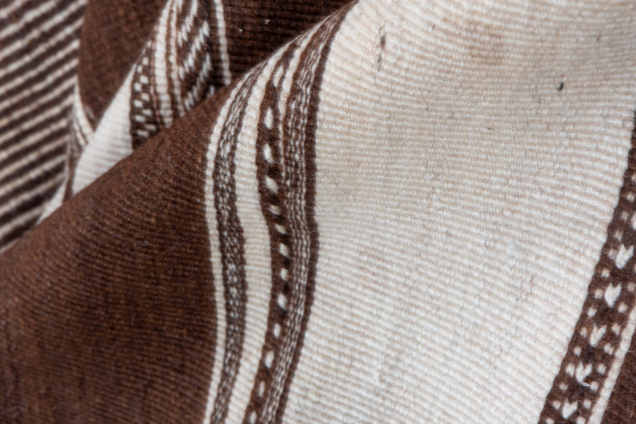 4' x 11' one-of-a-kind handmade vintage Kilim runner rug. Color palette: taupe, brown, ivory, charcoal, beige, gray, black