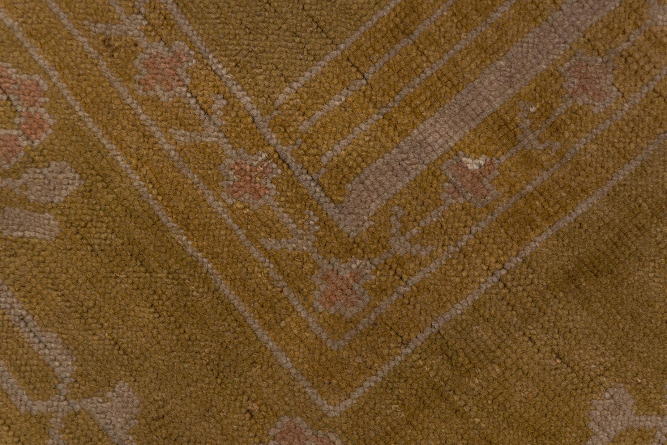 2' x 14' one-of-a-kind handmade vintage Tulu runner rug. Color palette: camel, taupe, dusty rose, beige, light brown, gray