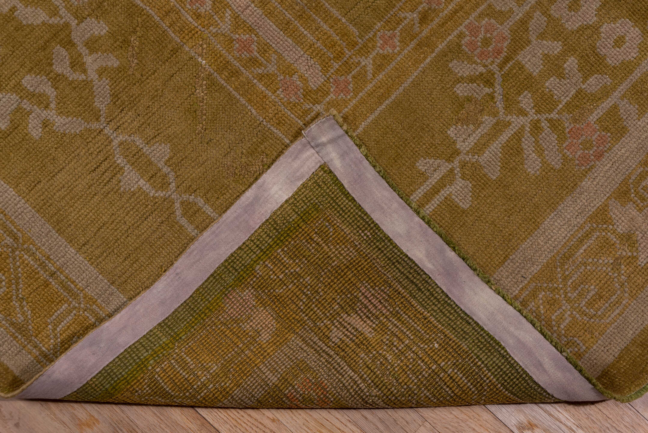 2' x 14' one-of-a-kind handmade vintage Tulu runner rug. Color palette: camel, taupe, dusty rose, beige, light brown, gray