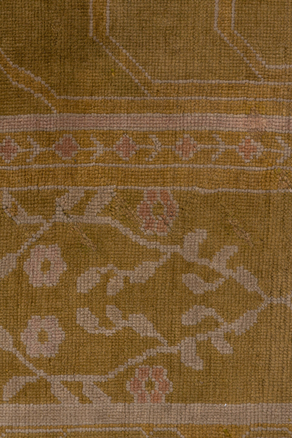 2' x 14' one-of-a-kind handmade vintage Tulu runner rug. Color palette: camel, taupe, dusty rose, beige, light brown, gray