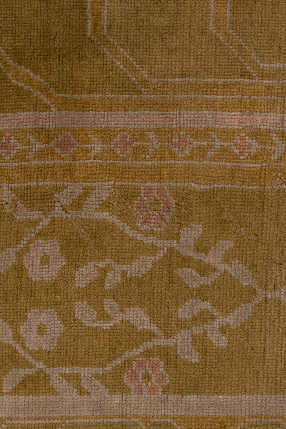 2' x 14' one-of-a-kind handmade vintage Tulu runner rug. Color palette: camel, taupe, dusty rose, beige, light brown, gray