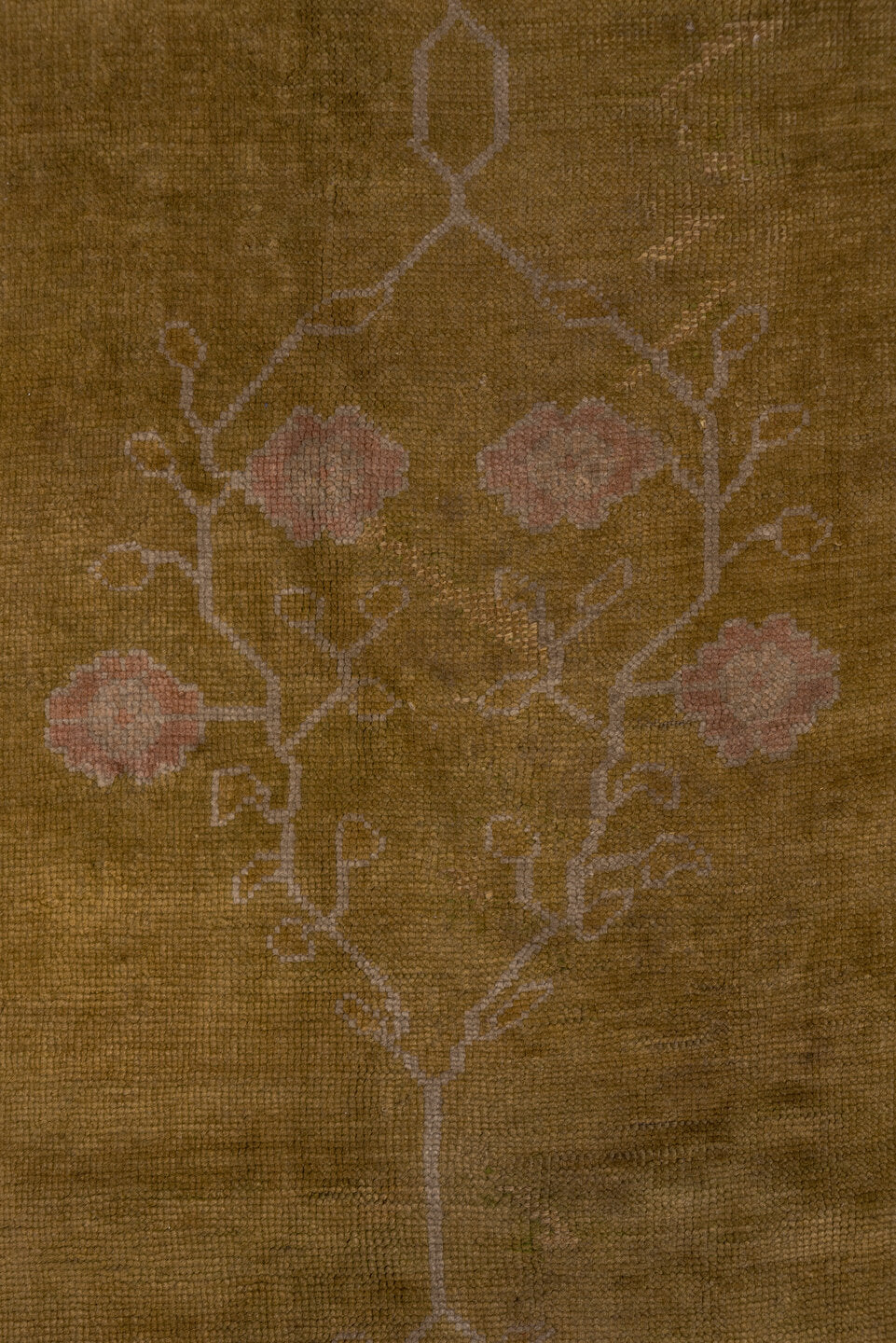 2' x 14' one-of-a-kind handmade vintage Tulu runner rug. Color palette: camel, taupe, dusty rose, beige, light brown, gray