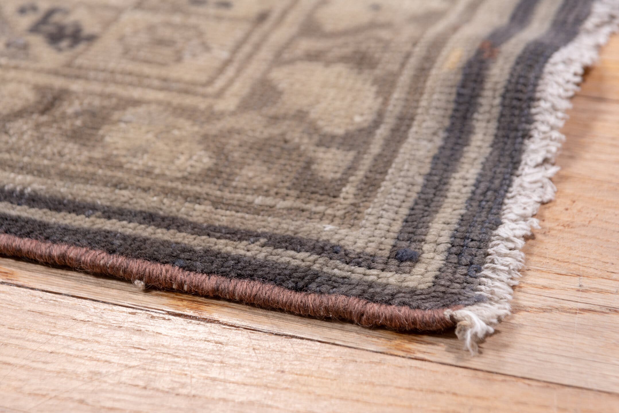 12' x 15' one-of-a-kind handmade antique Sivas oversize rug. Color palette: ivory, taupe, blue gray, camel, slate, beige