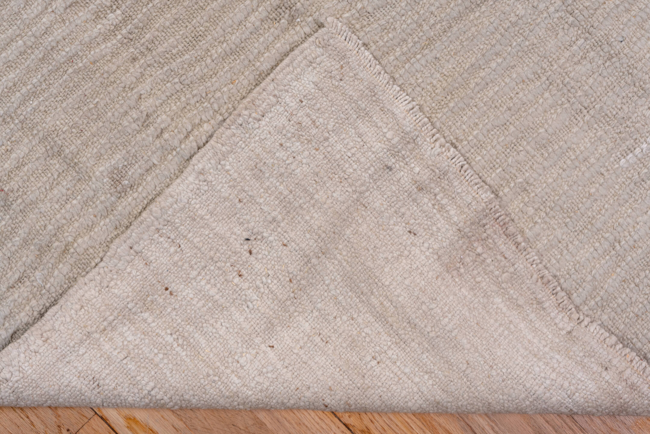 13' x 23' one-of-a-kind handmade vintage Tulu oversize rug. Color palette: ivory, taupe, cream, beige, gray