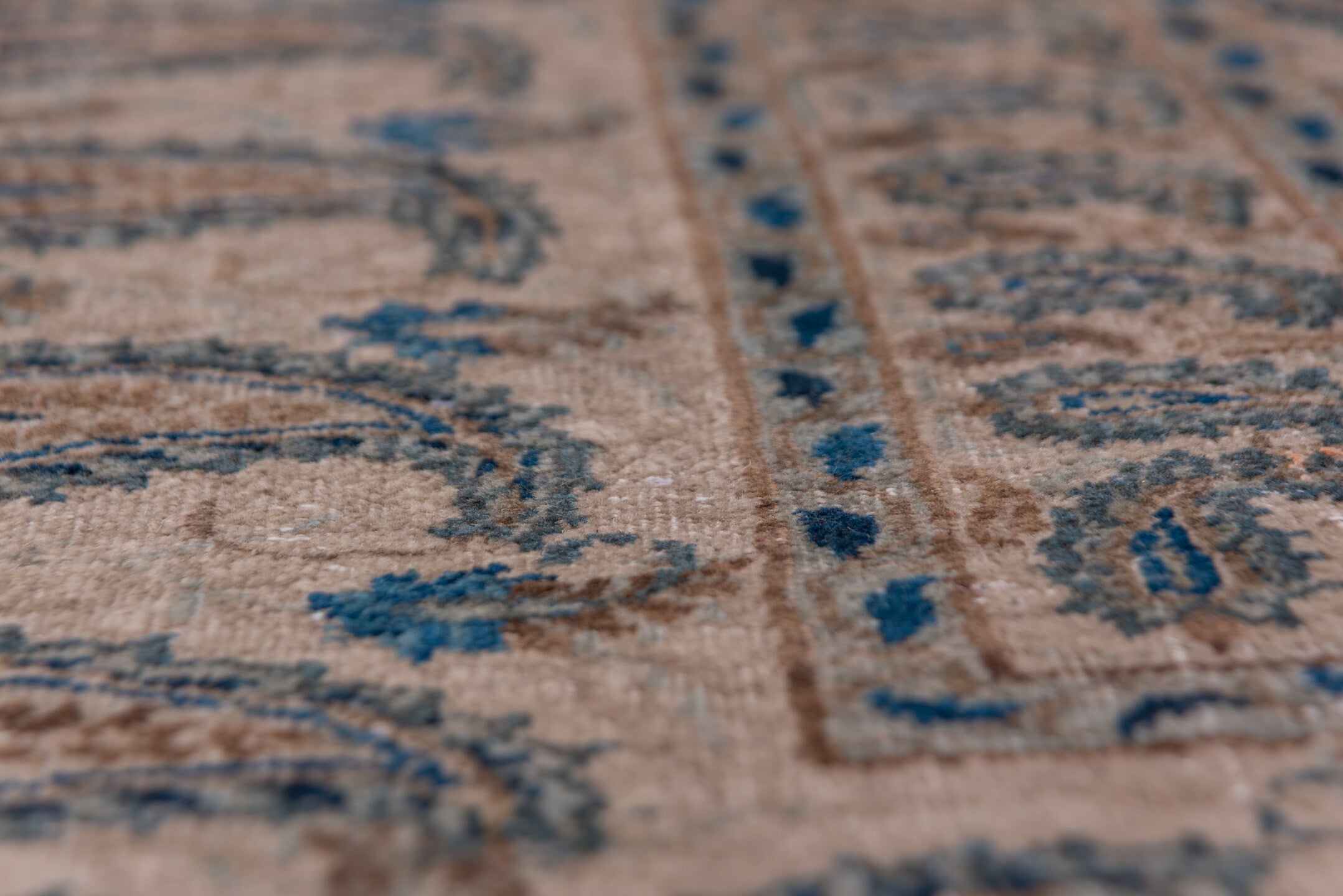 9' x 13' one-of-a-kind handmade vintage Sivas large size rug. Color palette: black, blue, brown, charcoal, dim gray, fiord