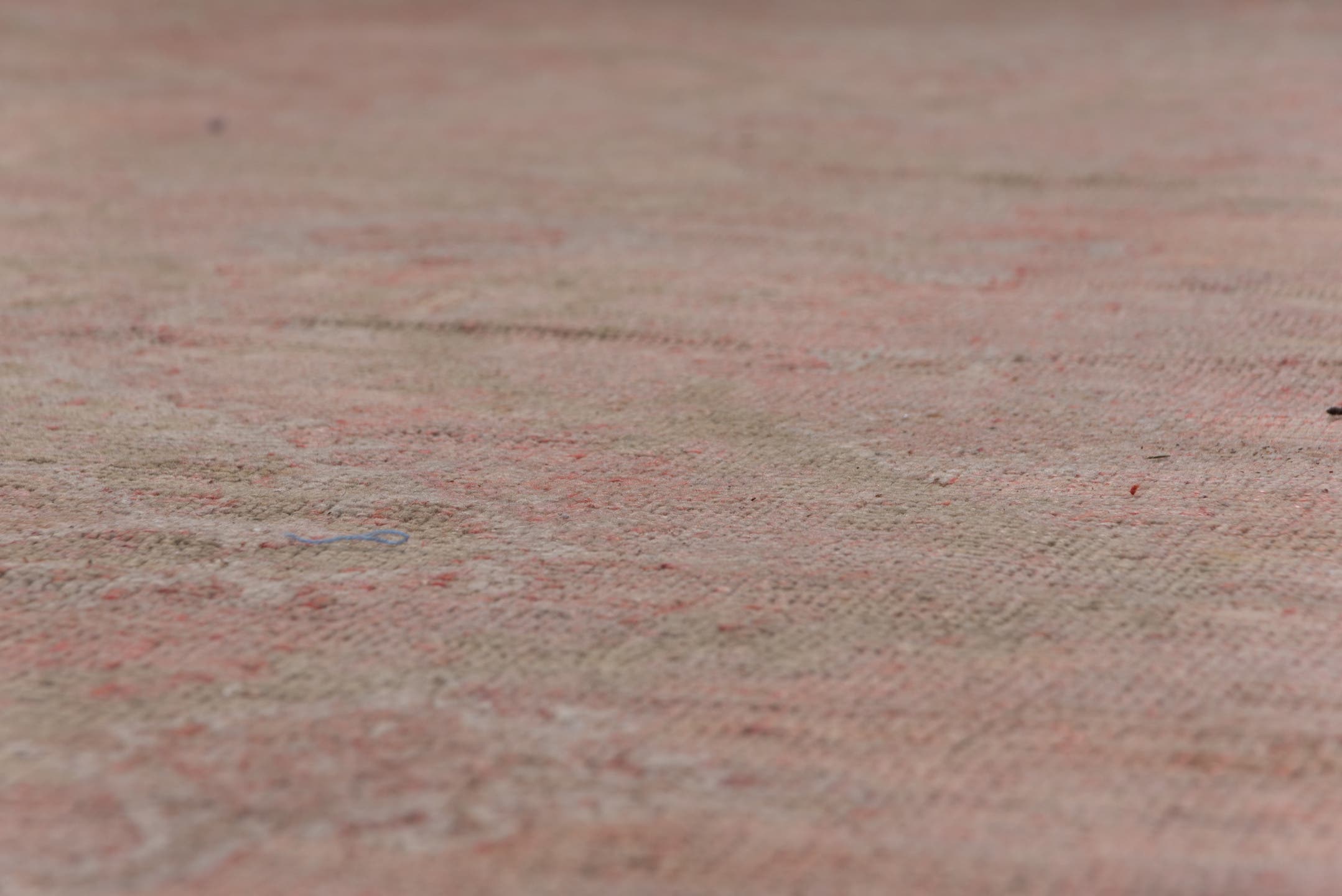 3' x 14' one-of-a-kind handmade vintage Tulu runner rug. Color palette: rose, taupe, dusty pink, camel, ivory, sage, brown