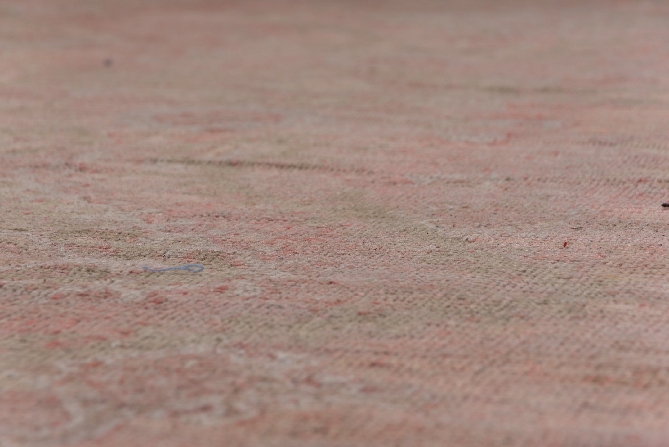 3' x 14' one-of-a-kind handmade vintage Tulu runner rug. Color palette: rose, taupe, dusty pink, camel, ivory, sage, brown