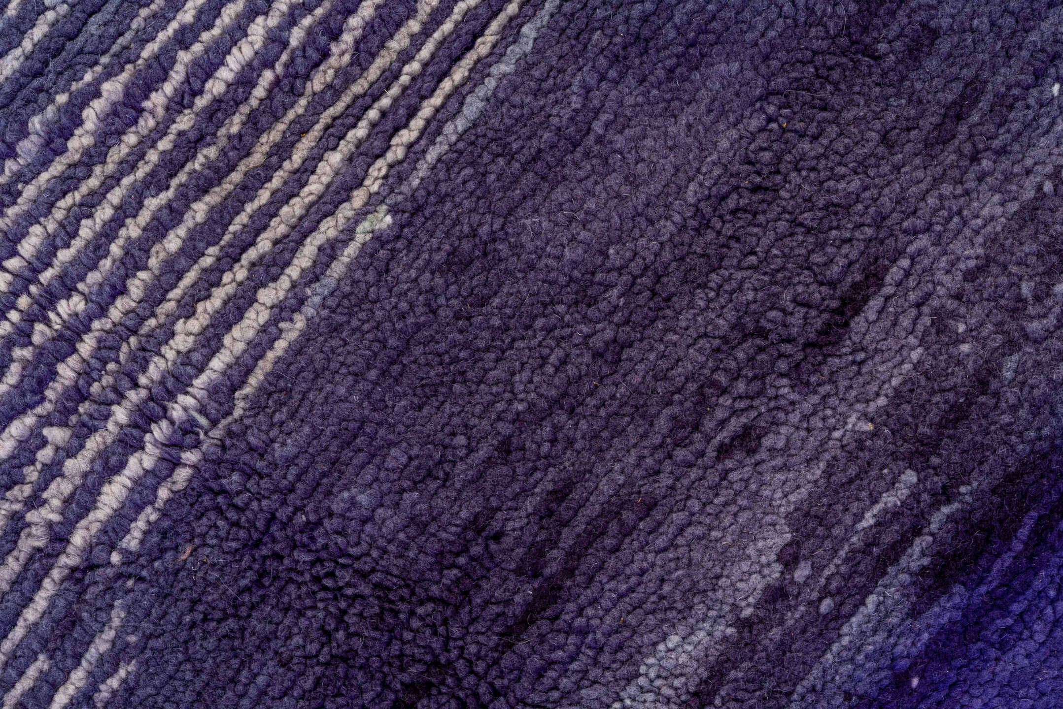 5' x 8' one-of-a-kind handmade vintage Moroccan medium size rug. Color palette: violet, indigo, lavender, charcoal, pink