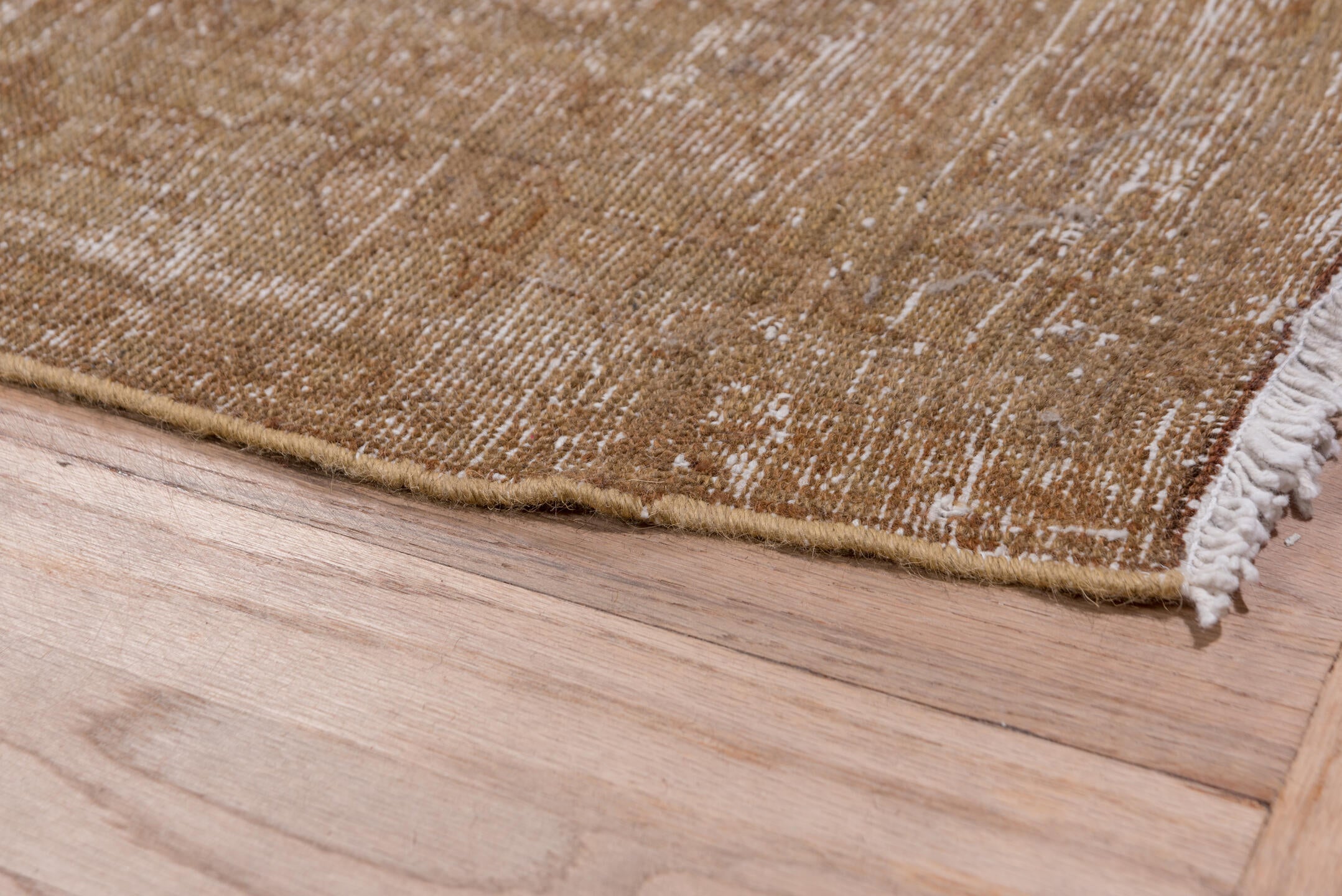 9' x 10' one-of-a-kind handmade vintage Tulu large size rug. Color palette: camel, taupe, beige, sand, ivory, brown, gray