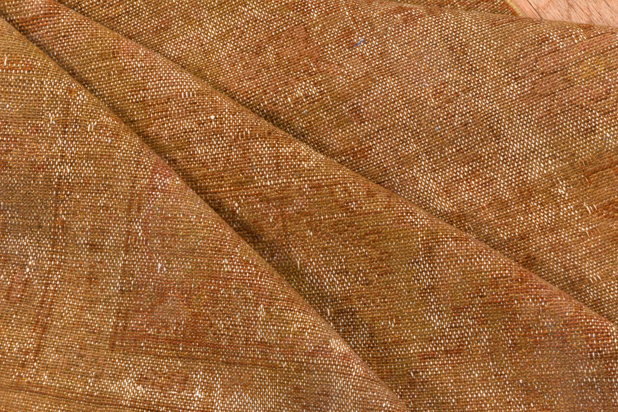 7' x 10' one-of-a-kind handmade vintage Tulu large size rug. Color palette: camel, terra cotta, taupe, sienna, tan, rust