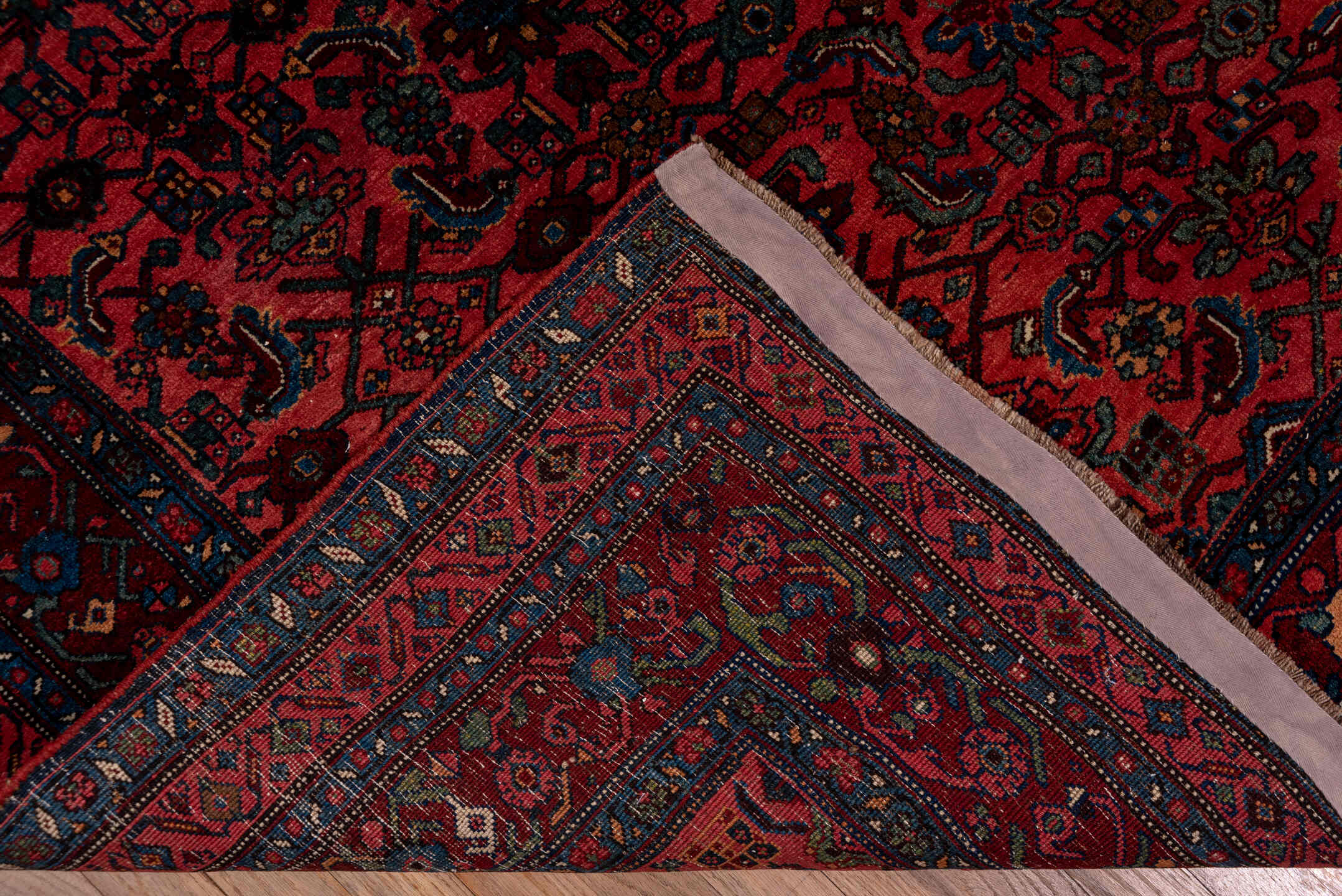 13' x 17' one-of-a-kind handmade vintage Oushak oversize rug. Color palette: terracotta, navy, rust, burgundy, ivory, slate