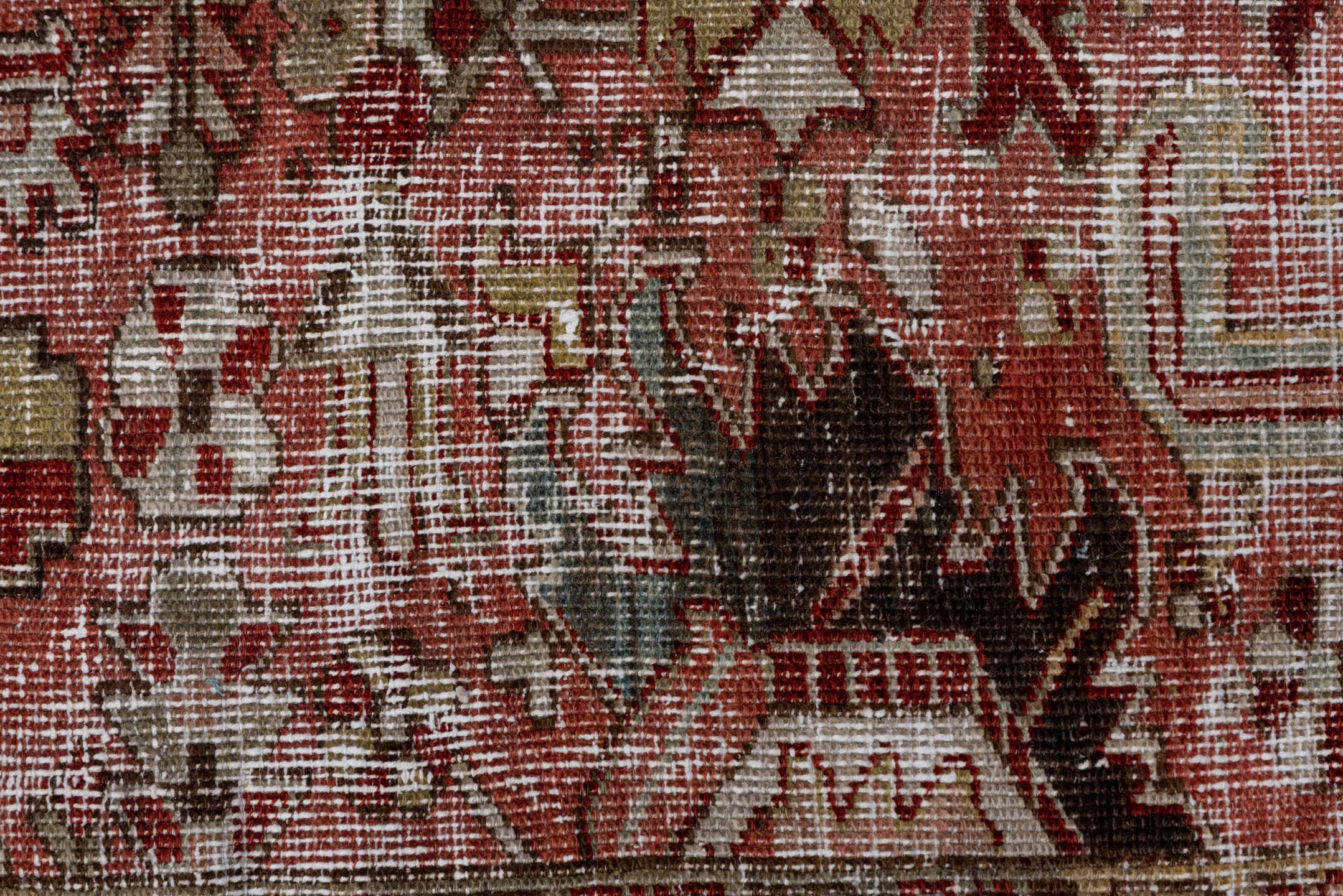 13' x 15' one-of-a-kind handmade vintage Kilim oversize rug. Color palette: terracotta, rose, olive, ivory, charcoal, taupe