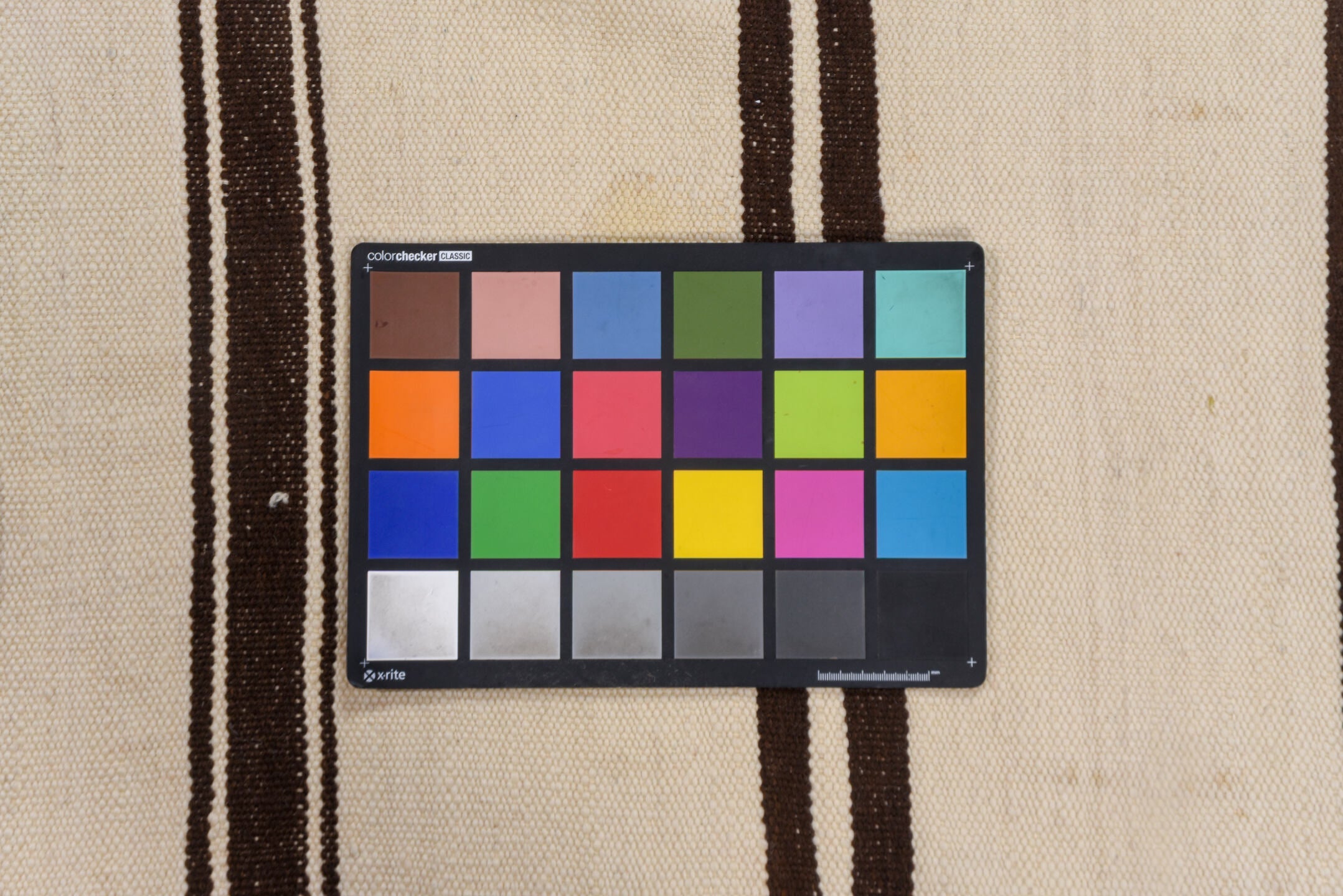 5' x 10' one-of-a-kind handmade vintage Blanket medium size rug. Color palette: antiquewhite, brown, gray, light gray, linen