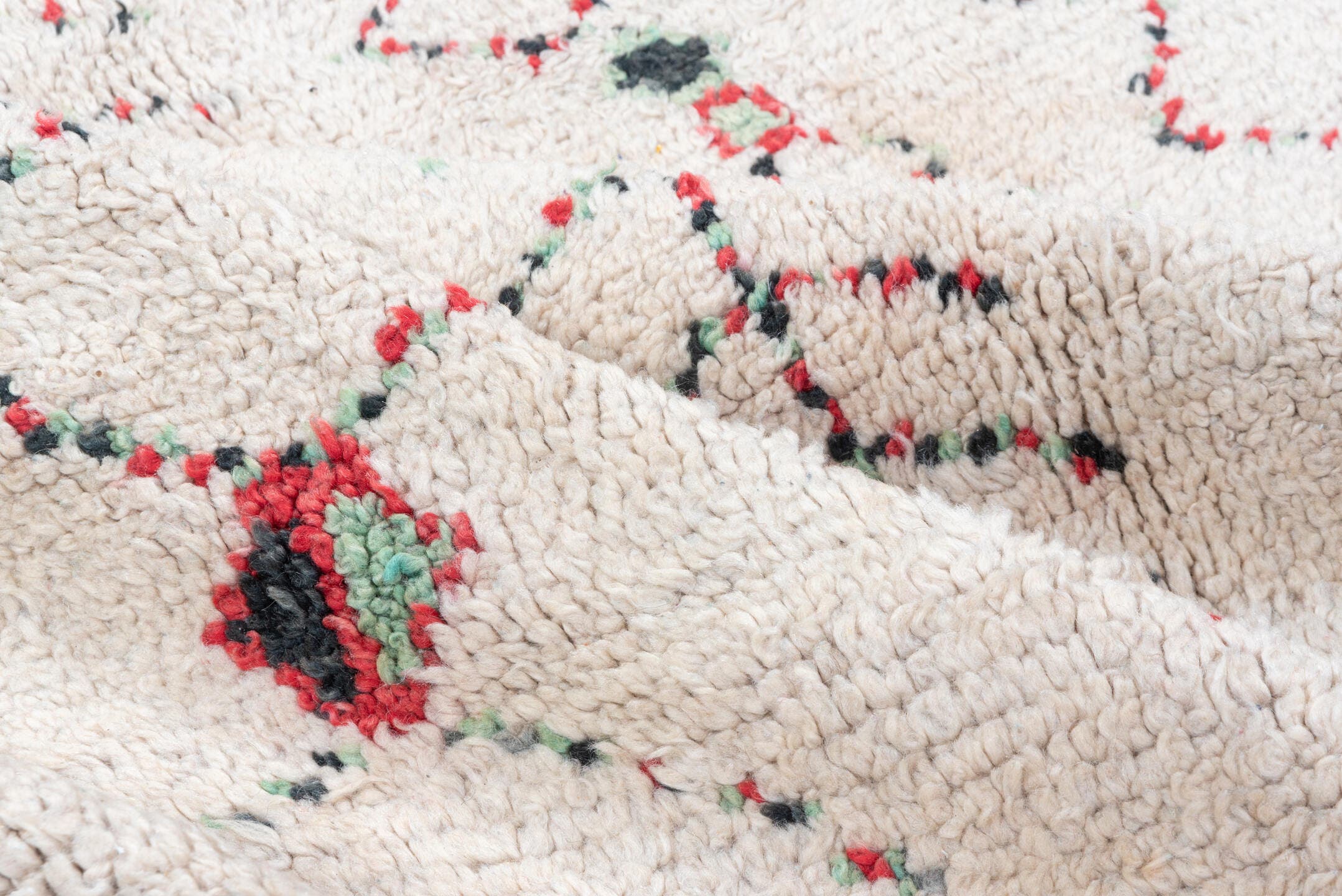 5' x 9' one-of-a-kind handmade vintage Moroccan medium size rug. Color palette: ivory, rust, charcoal, sage, taupe