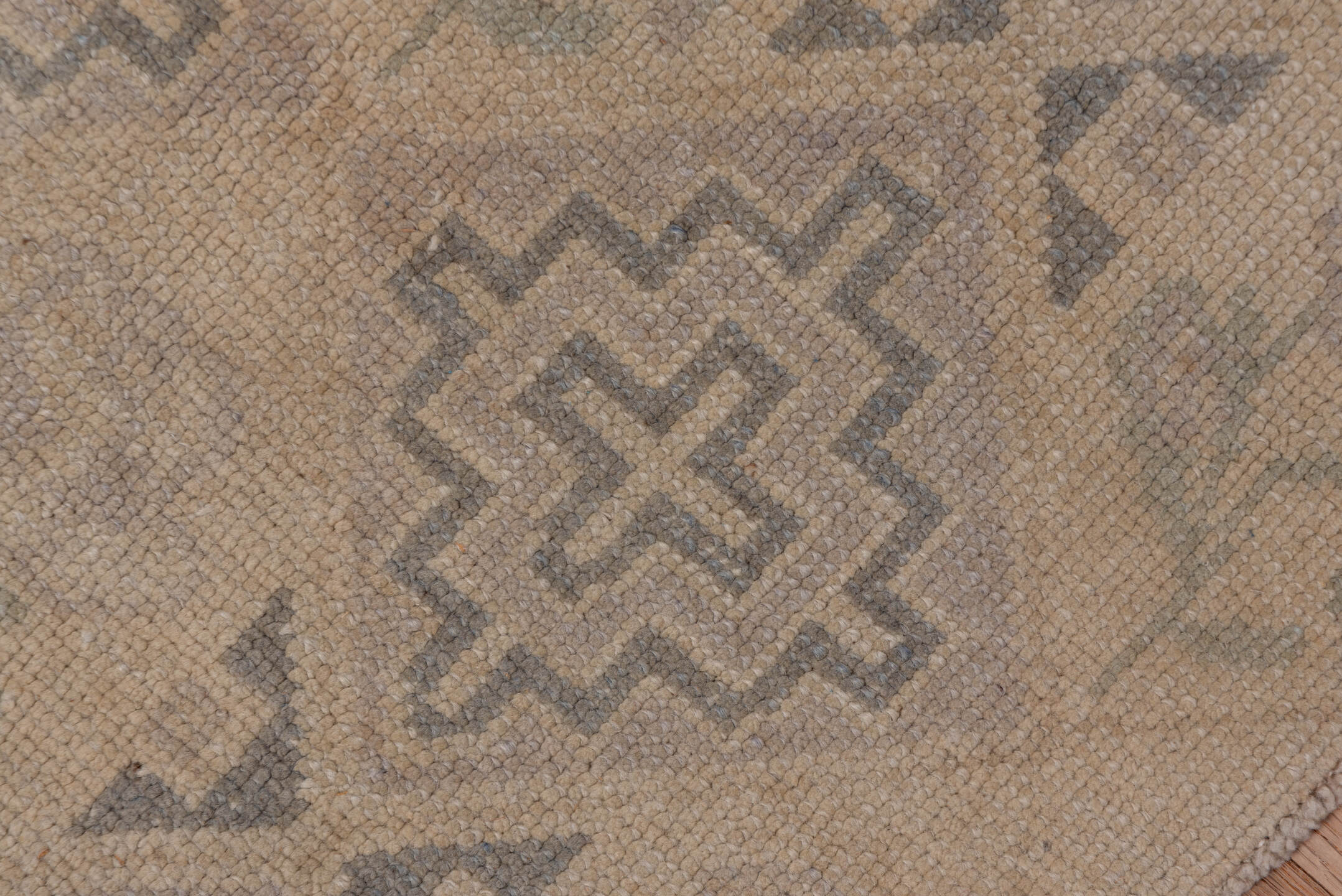 2' x 4' one-of-a-kind handmade vintage Oushak small size rug. Color palette: brown, gainsboro, gray, light gray, off-white