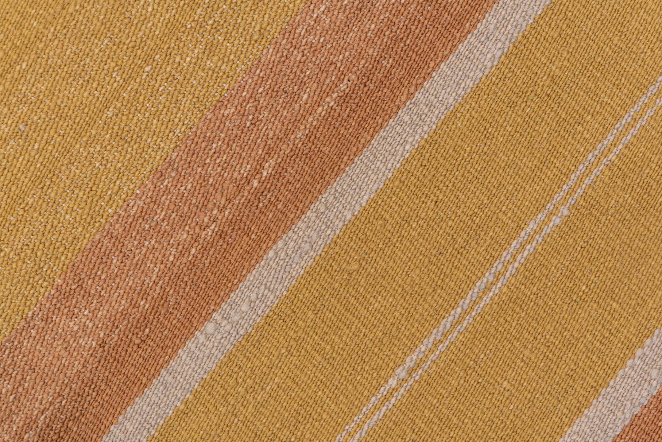 6' x 9' one-of-a-kind handmade vintage Kilim medium size rug. Color palette: camel, blush, gold, ivory, beige, pink