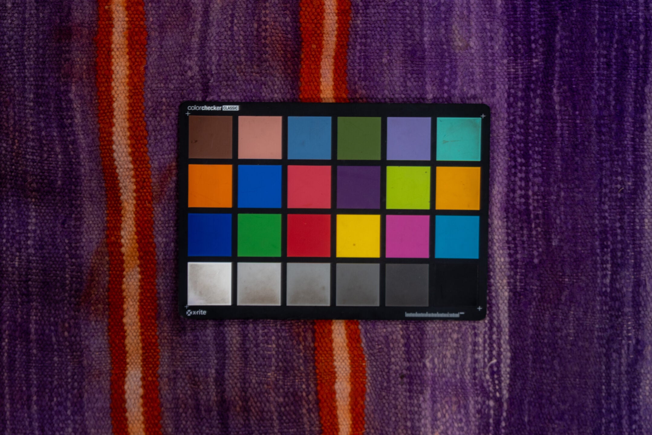 6' x 9' one-of-a-kind handmade vintage Blanket medium size rug. Color palette: brown, gray, light gray, maroon, off-white