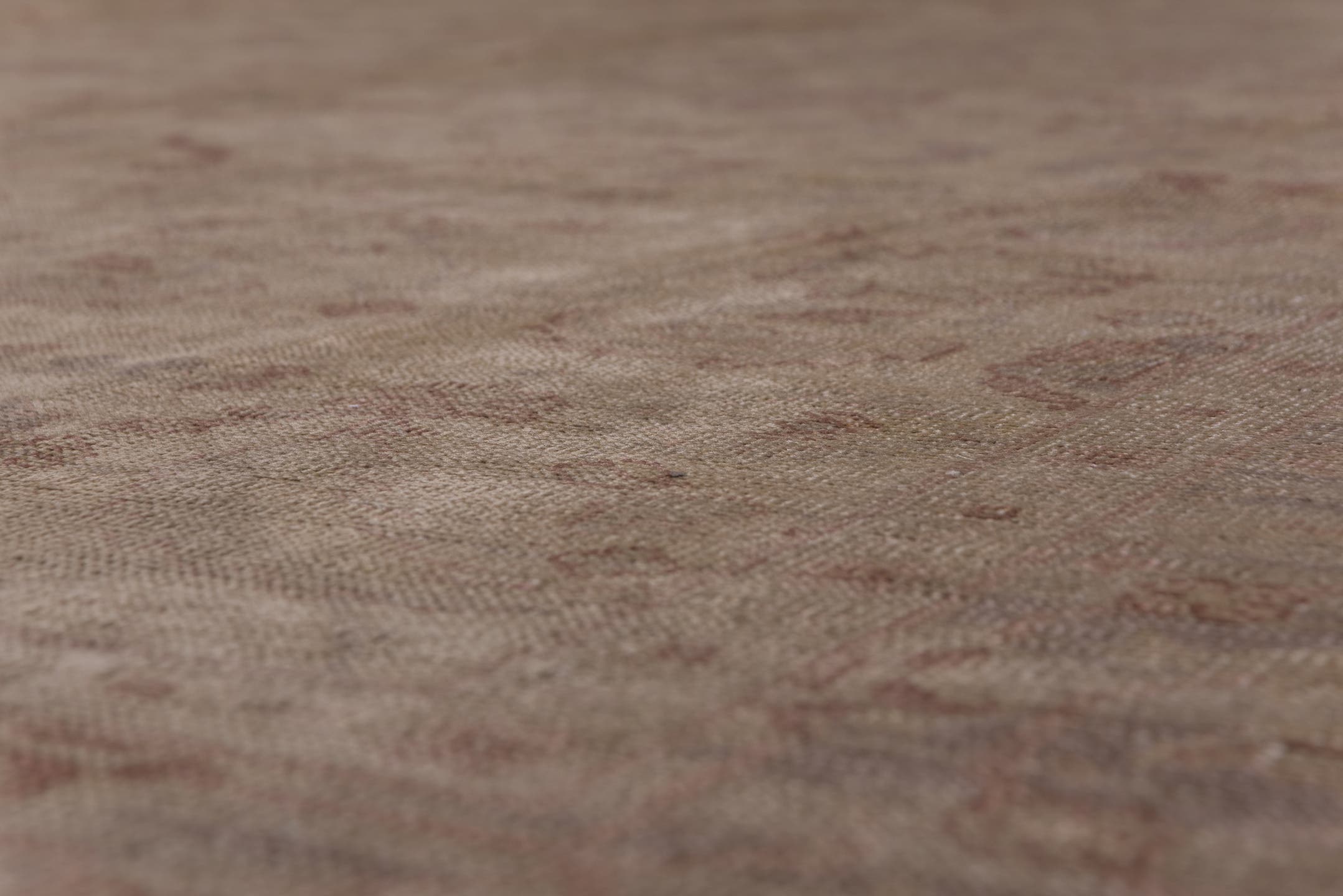 10' x 14' one-of-a-kind handmade antique Oushak large size rug. Color palette: taupe, ivory, dusty rose, pale blue, beige