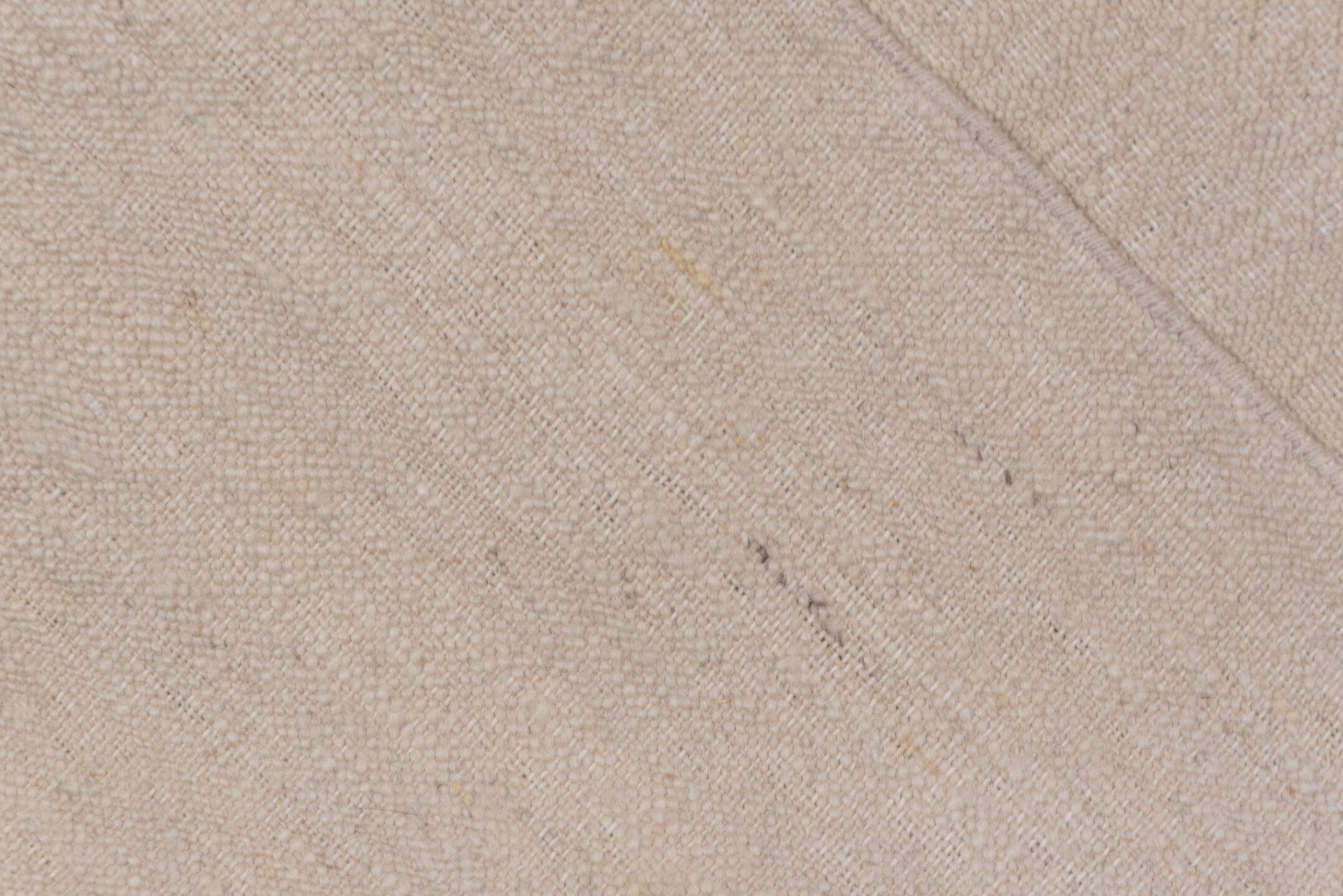 9' x 11' one-of-a-kind handmade vintage Kilim large size rug. Color palette: ivory, cream, beige, taupe, gray