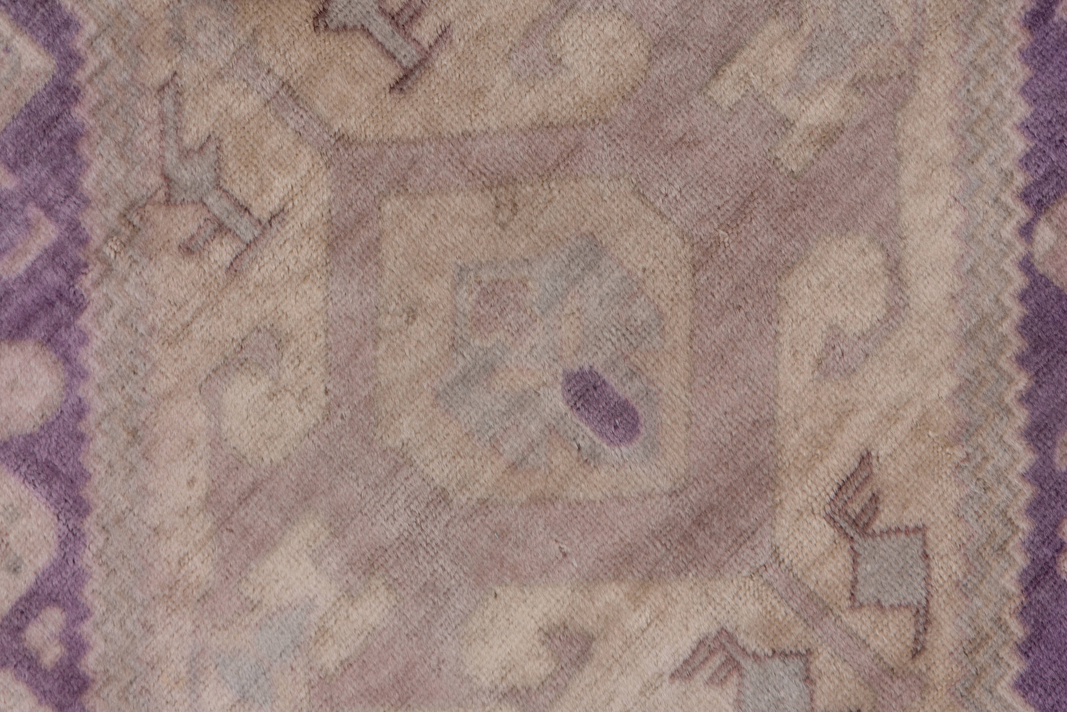 3' x 5' one-of-a-kind handmade vintage Sivas small size rug. Color palette: brown, gray, light gray, off-white, orange, pink