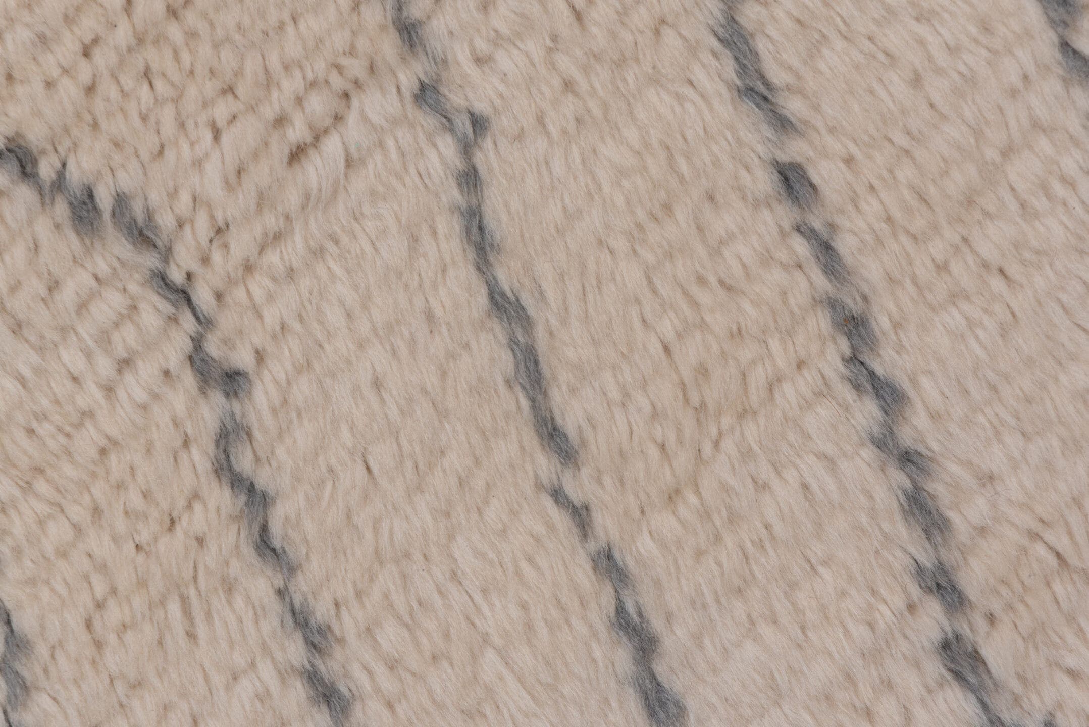 3' x 9' one-of-a-kind handmade vintage Moroccan runner rug. Color palette: ivory, gray, cream