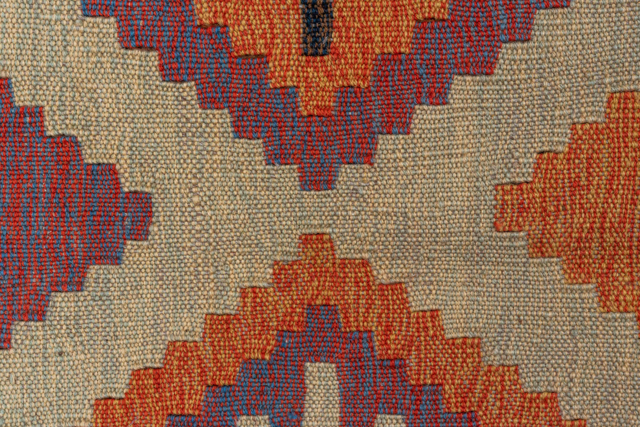 12' x 18' one-of-a-kind handmade vintage Kilim oversize rug. Color palette: brown, gray, orange, pink, red, wine