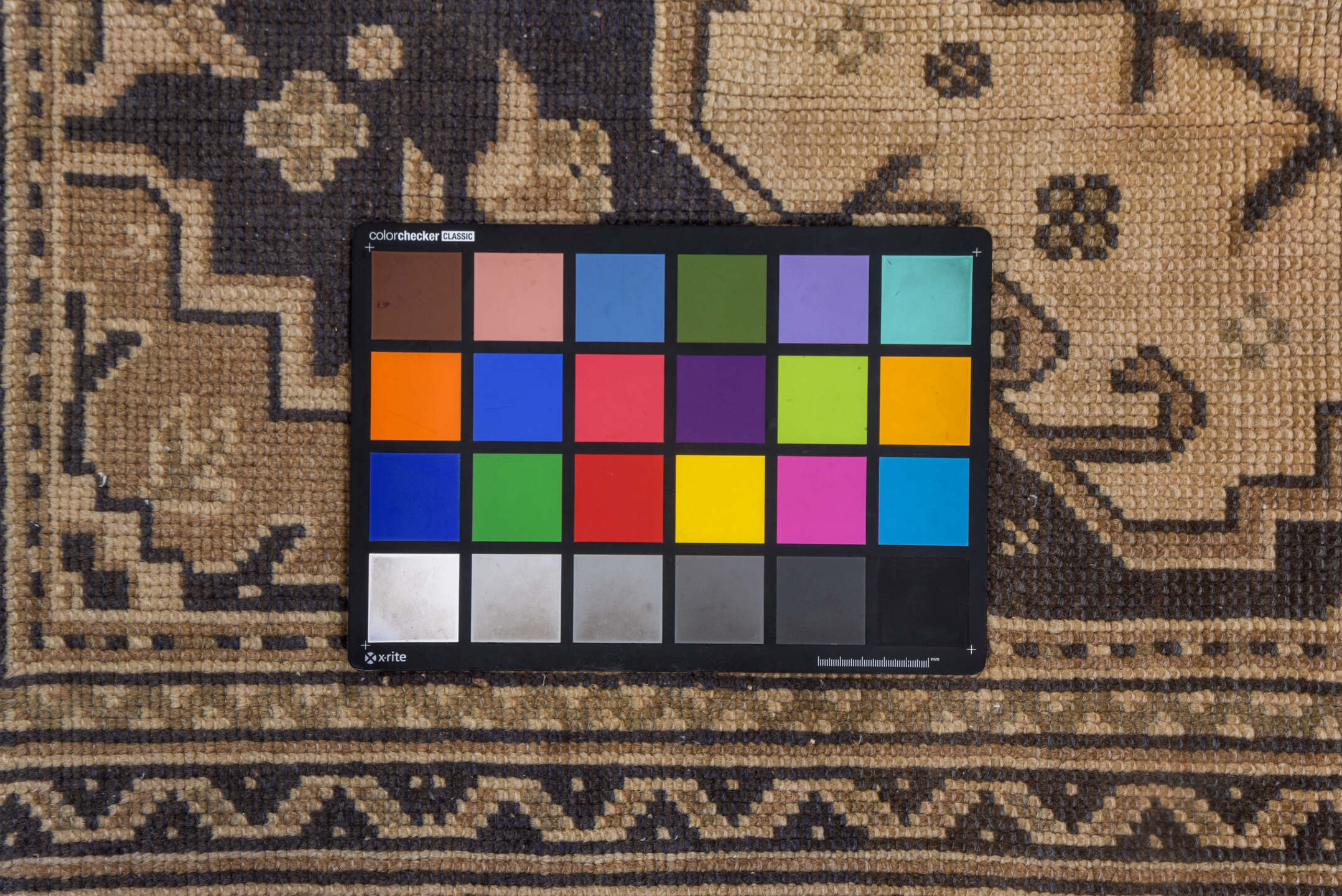 7' x 9' one-of-a-kind handmade vintage Oushak rug. Color palette: black, brown, gray, light gray, off-white, pink, snow, tan