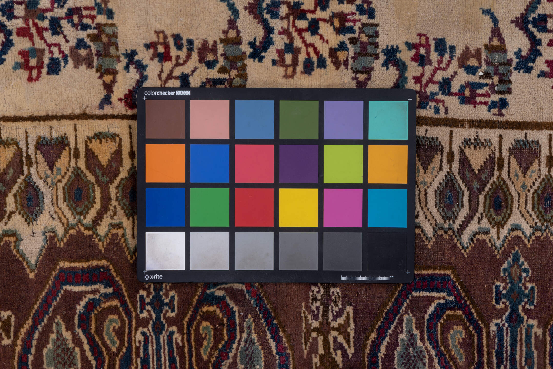 9' x 24' one-of-a-kind handmade vintage Amritzar rug. Color palette: blue, brown, gray, light gray, off-white, orange, pink