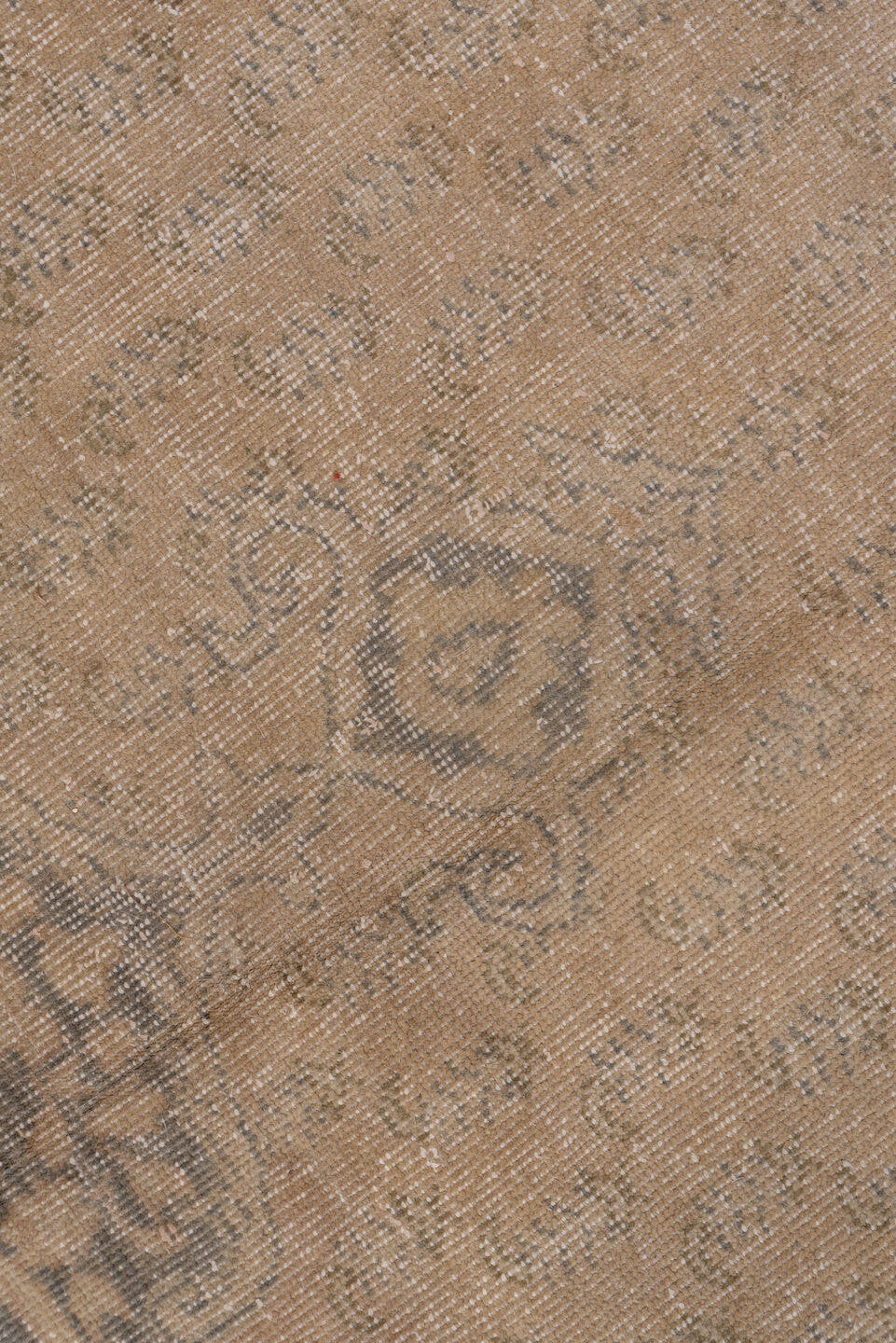 10' x 13' one-of-a-kind handmade antique Oushak large size rug. Color palette: beige, blush, taupe, slate, ivory, camel