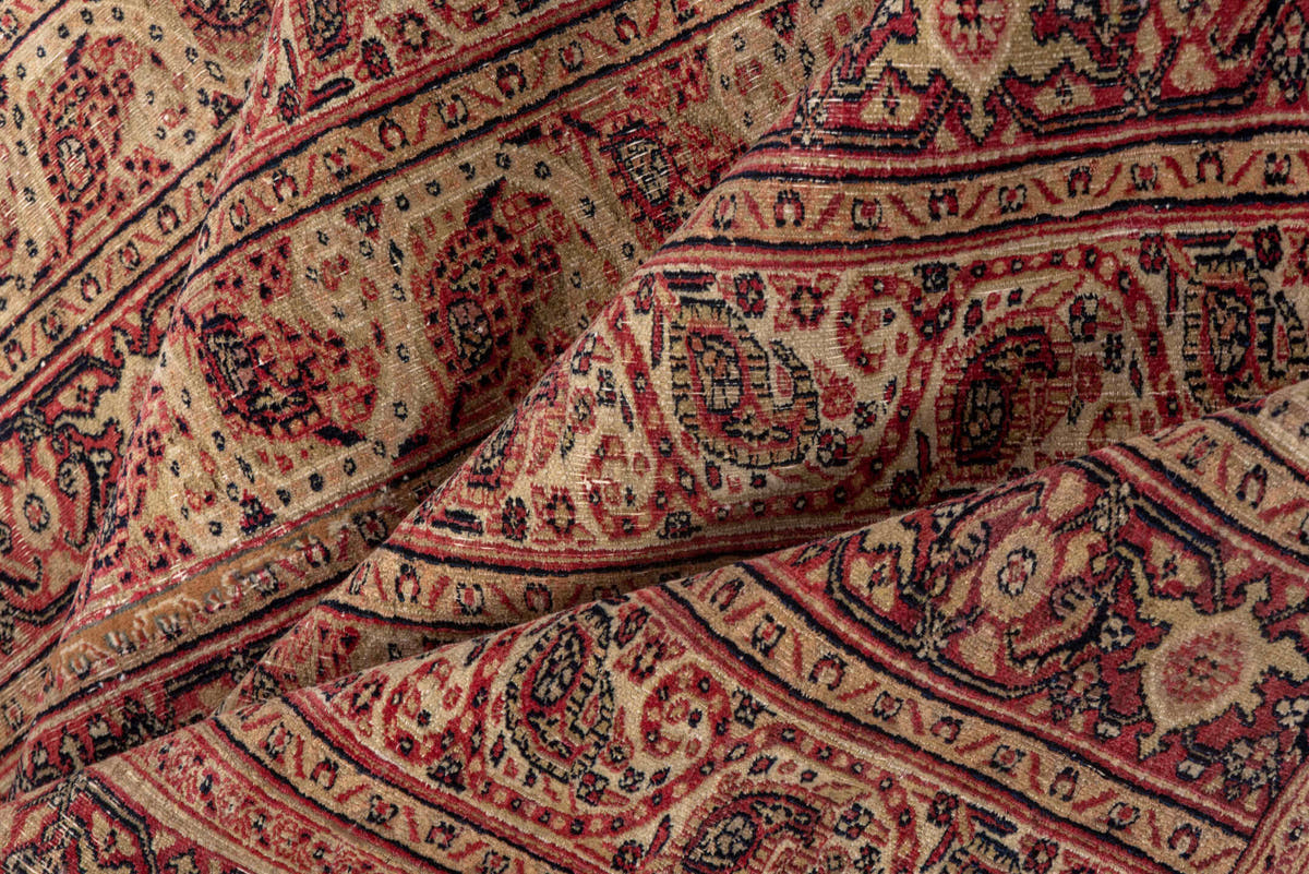 4' x 8' one-of-a-kind handmade vintage Khorassan rug. Color palette: ivory, rust, burgundy, rose, brown, charcoal