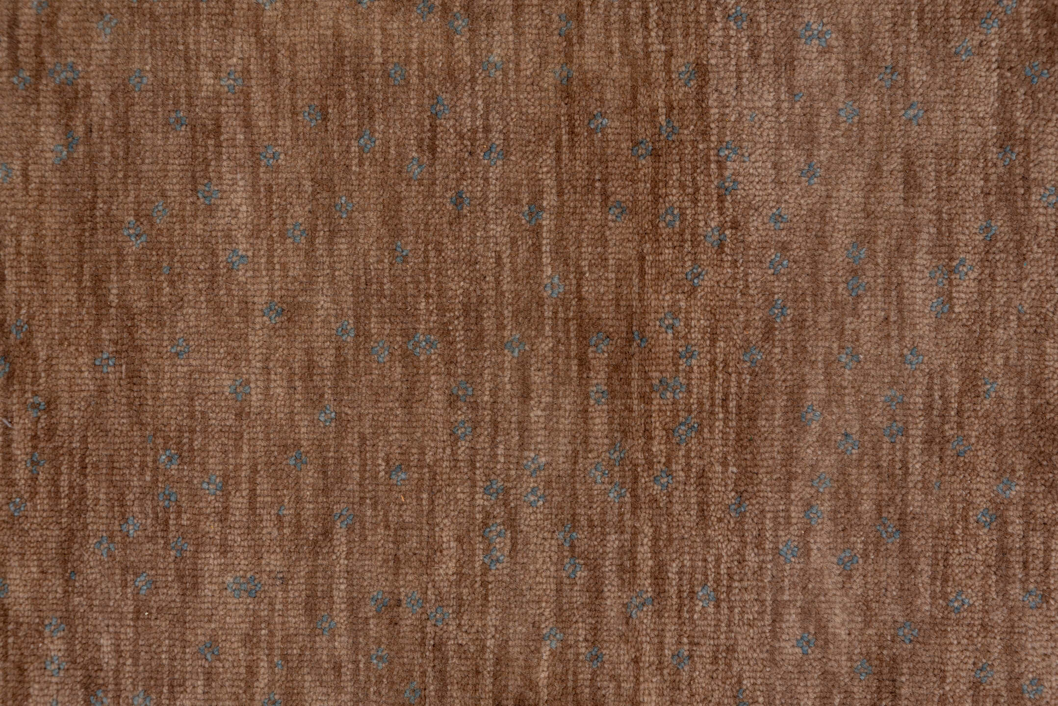 9' x 12' one-of-a-kind handmade vintage Dot large size rug. Color palette: brown, gray, pink