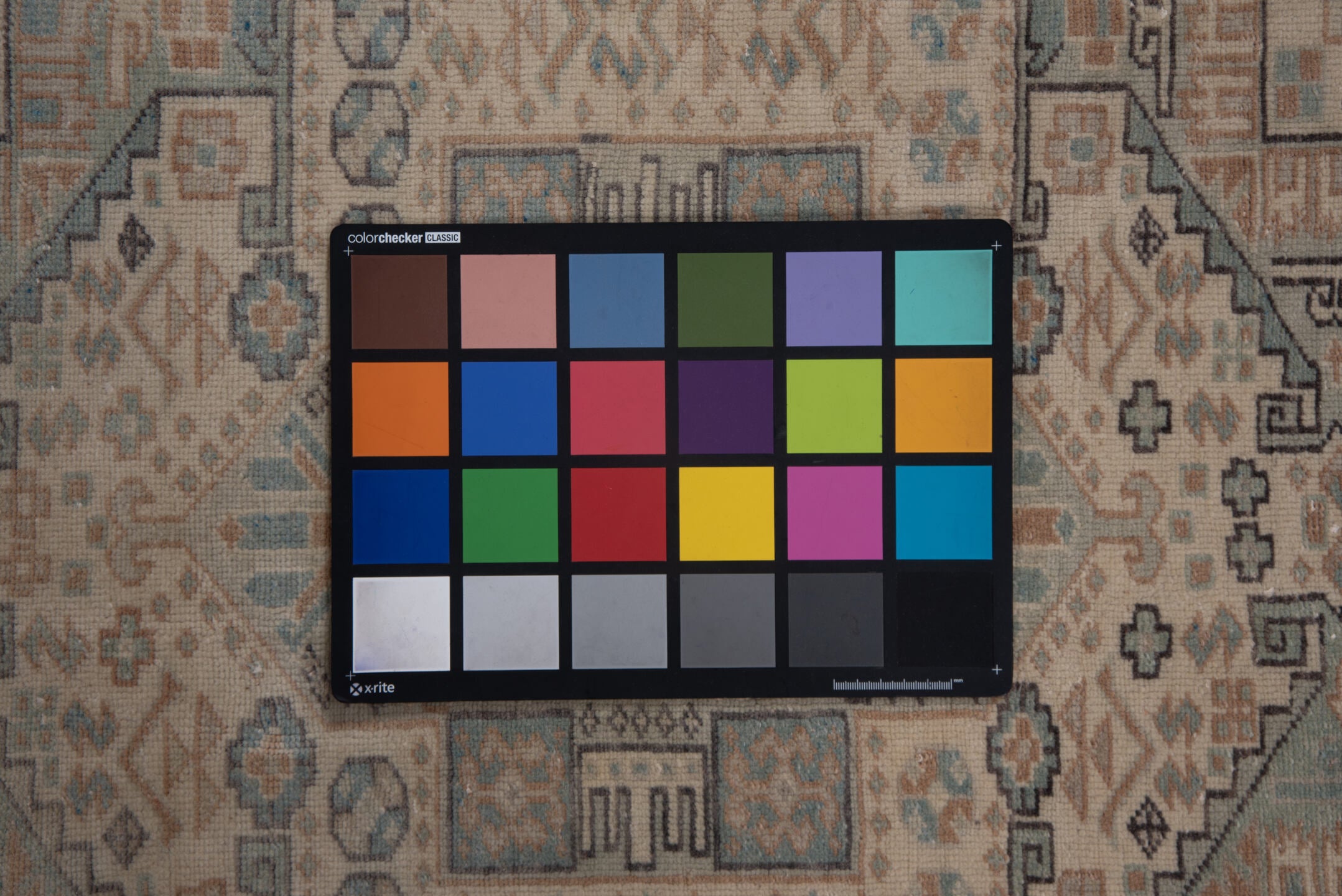 6' x 9' one-of-a-kind handmade vintage Kaisary medium size rug. Color palette: ivory, pale blue, taupe, beige, slate, camel