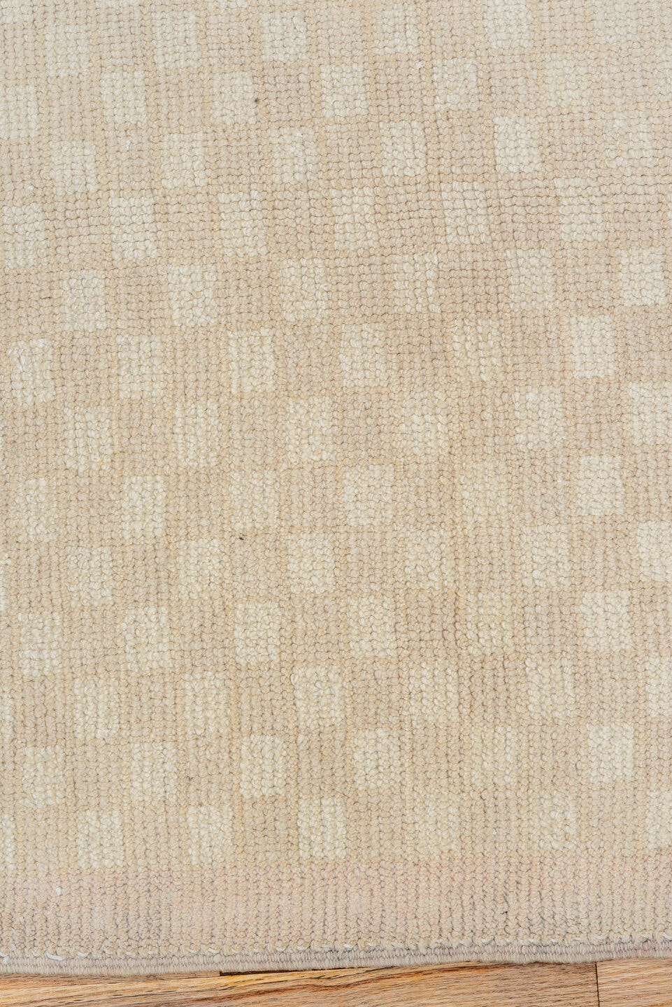 2' x 5' one-of-a-kind handmade vintage Oushak small size rug. Color palette: ivory, cream, beige, taupe, gray