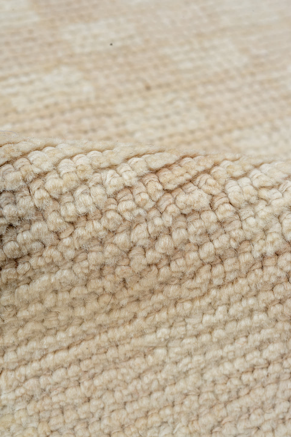 2' x 5' one-of-a-kind handmade vintage Oushak small size rug. Color palette: ivory, cream, beige, taupe, gray