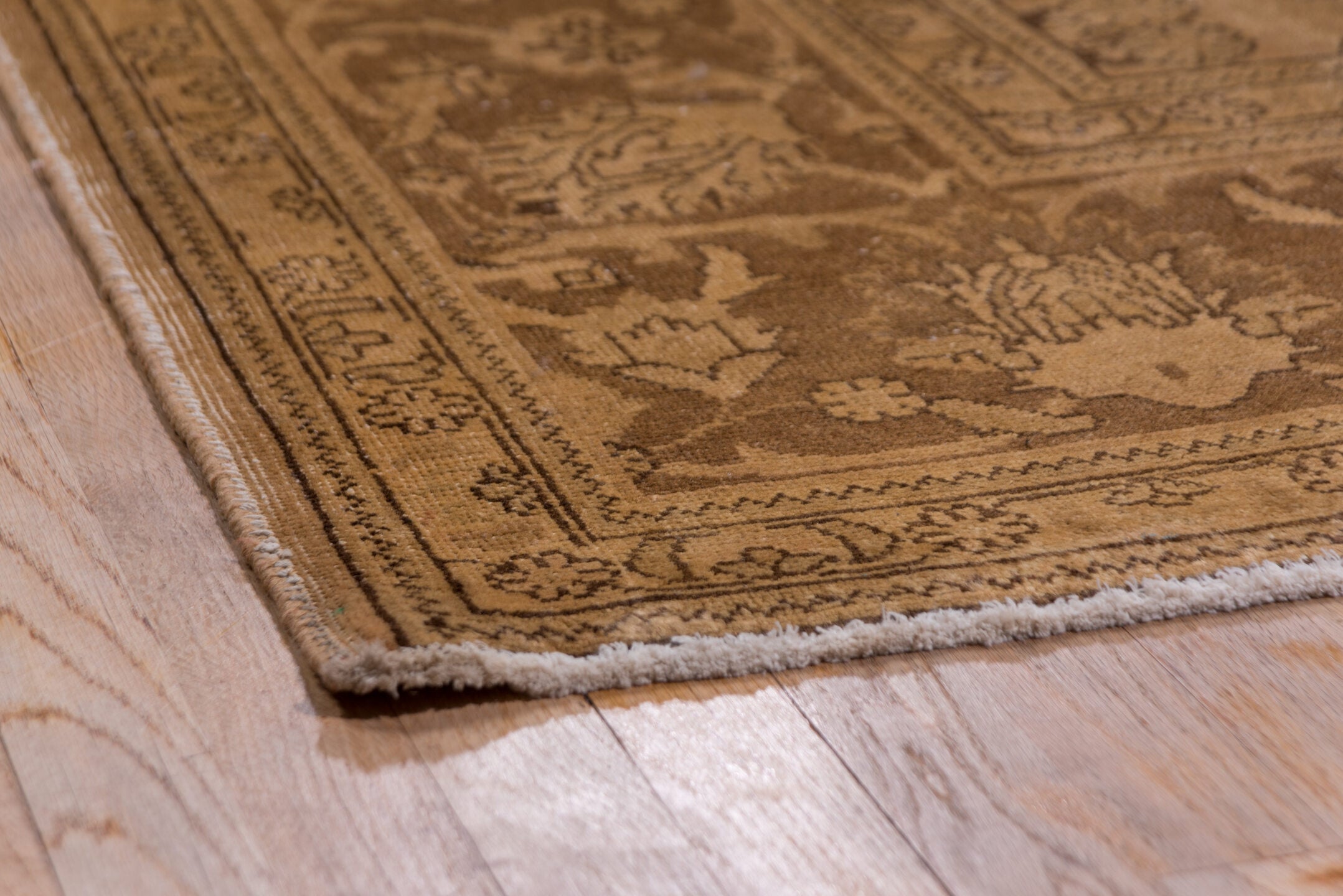 10' x 12' one-of-a-kind handmade vintage Tabriz large size rug. Color palette: brown, gray