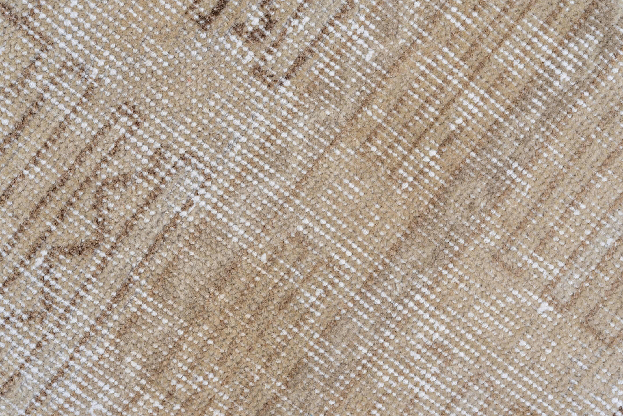 3' x 6' one-of-a-kind handmade vintage Oushak small size rug. Color palette: ivory, beige, taupe, sand, camel, gray