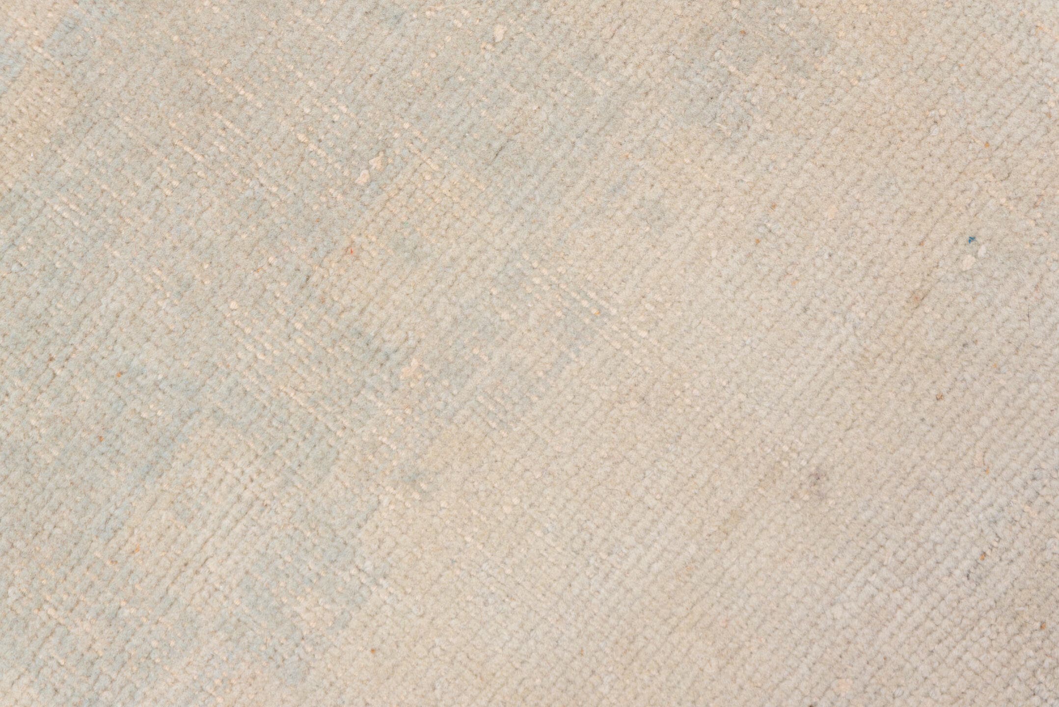 1' x 8' one-of-a-kind handmade vintage Oushak rug. Color palette: ivory, cream, beige, taupe, pale gold, light gray, gray