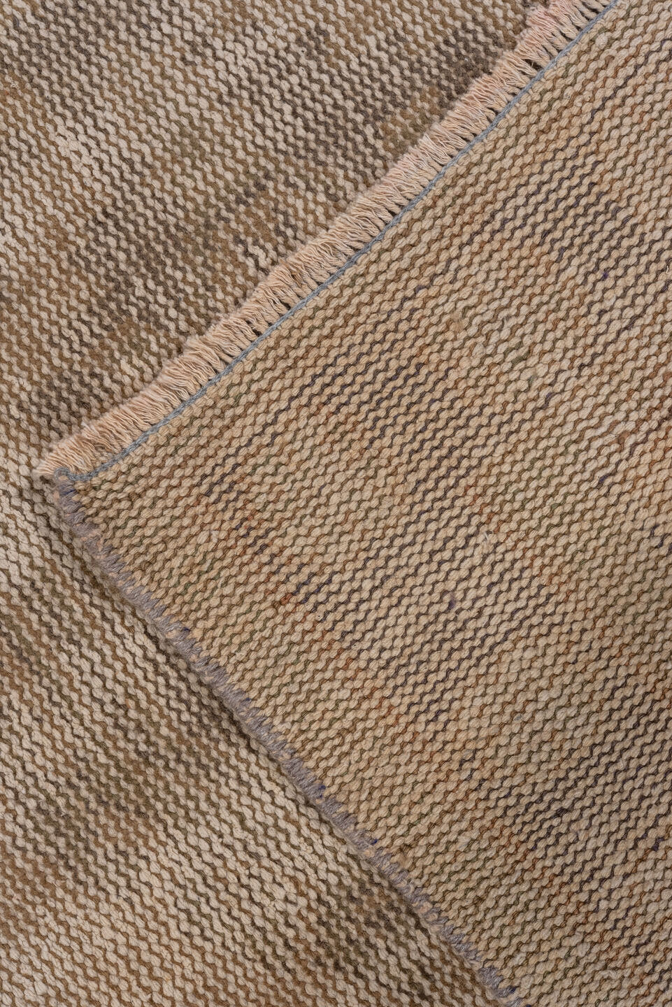 3' x 10' one-of-a-kind handmade vintage Oushak runner rug. Color palette: taupe, beige, camel, ivory, sand, light brown