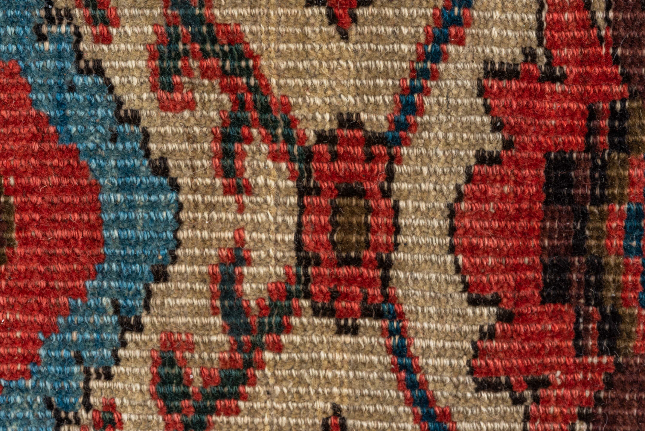 12' x 15' one-of-a-kind handmade vintage Sultanabad oversize rug. Color palette: arapawa, black, blue, brown, charcoal, gray