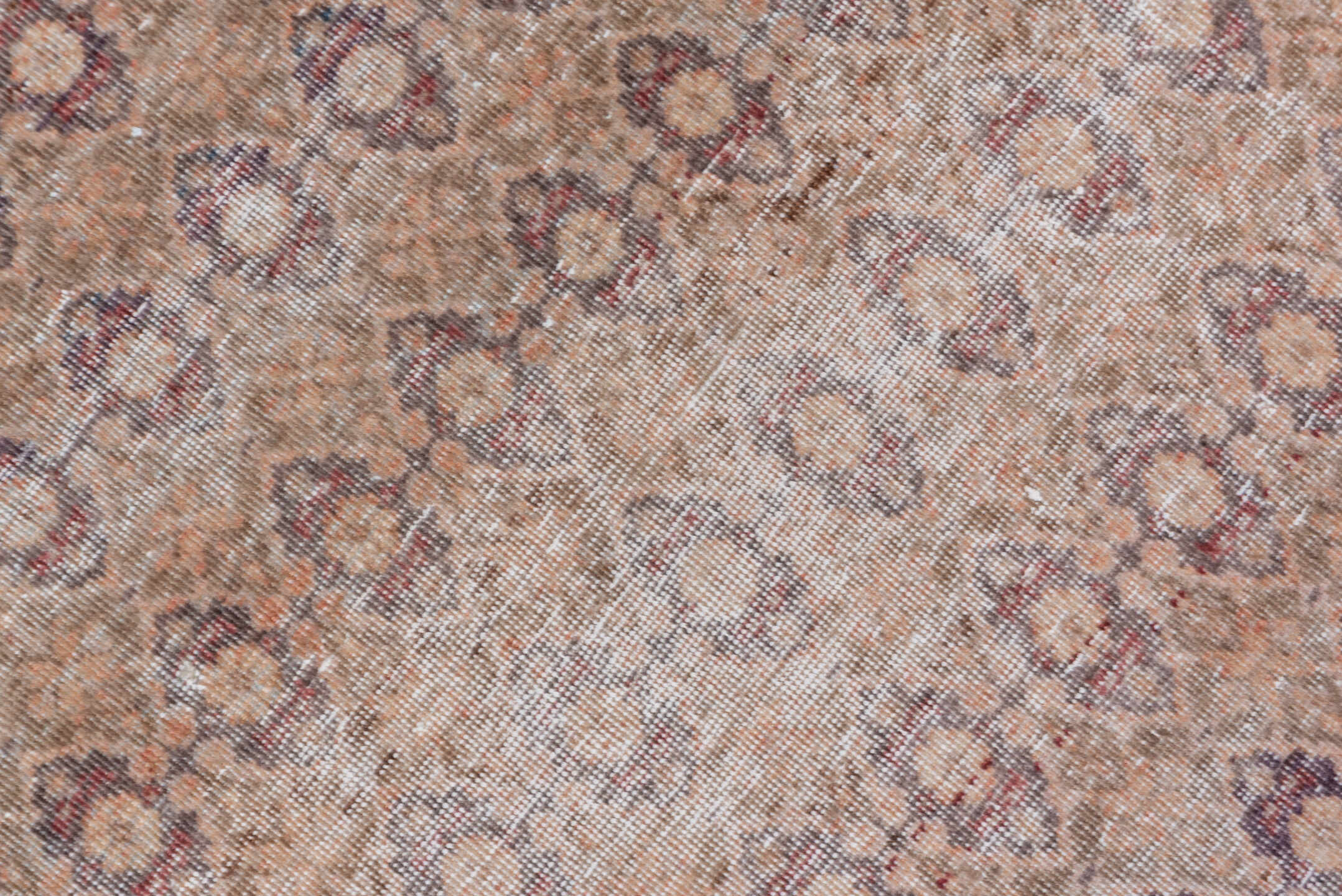 3' x 10' one-of-a-kind handmade vintage Sivas runner rug. Color palette: rose, ivory, rust, taupe, burgundy, beige, pink