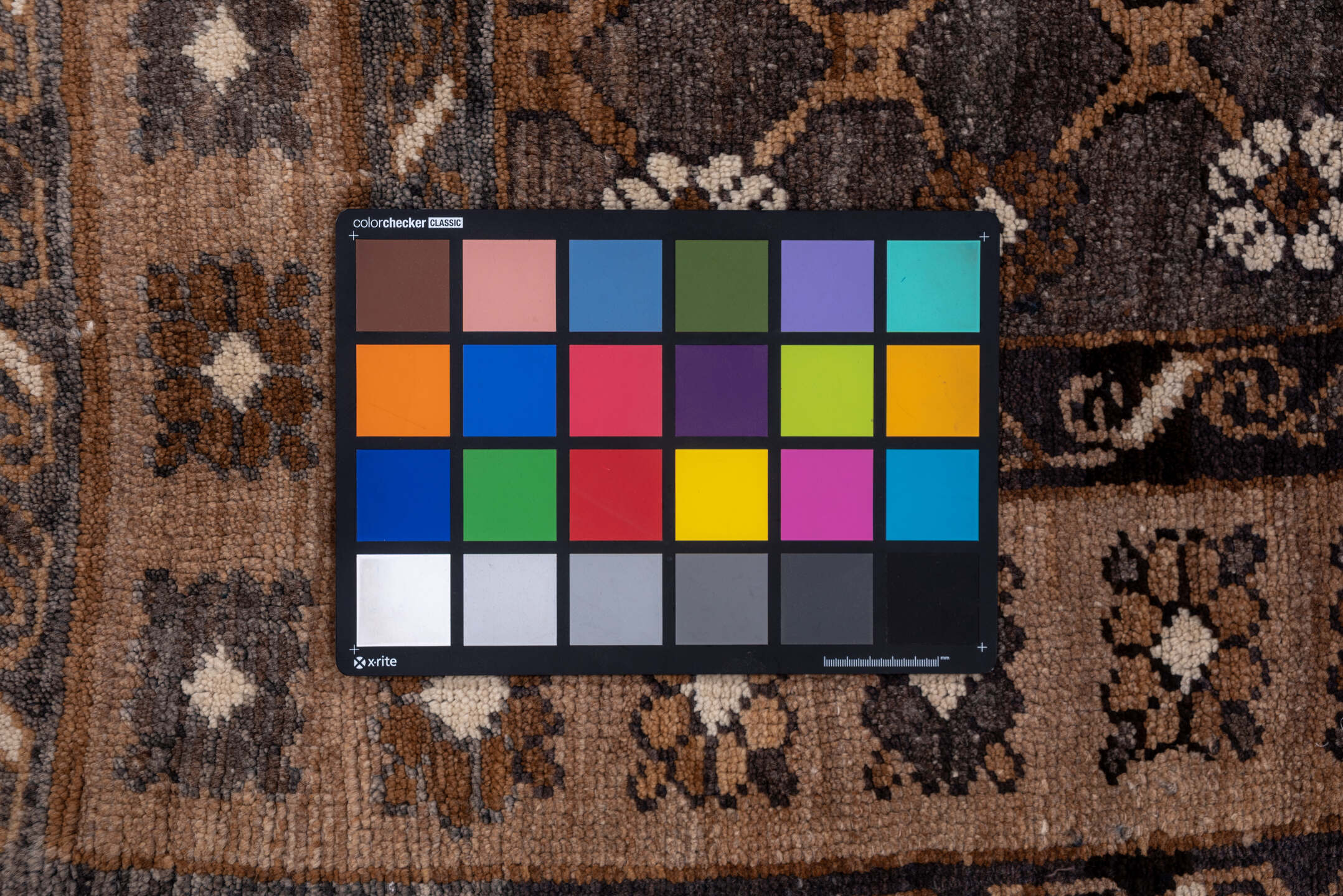 7' x 11' one-of-a-kind handmade vintage Kars large size rug. Color palette: black, brown, gray, light gray, off-white, pink